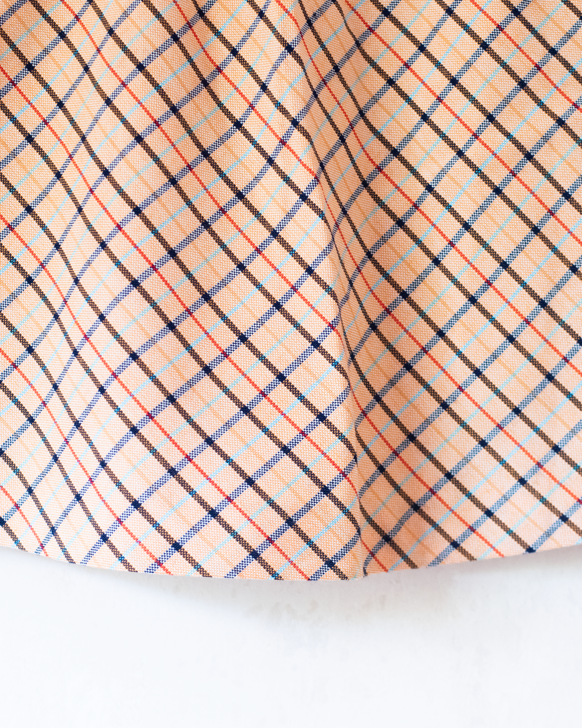 Orange plaid skirt | French deadstock from the seventies | 4-5 years