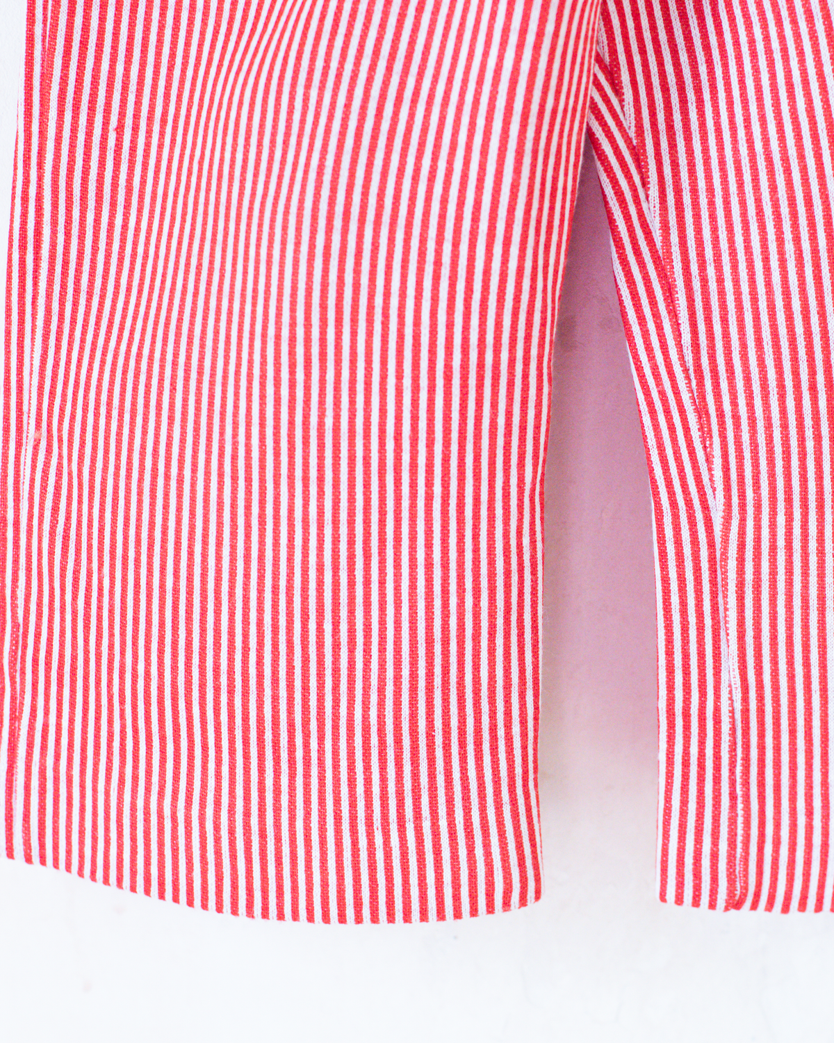 Red striped overall with sailor hat | 12-18 months