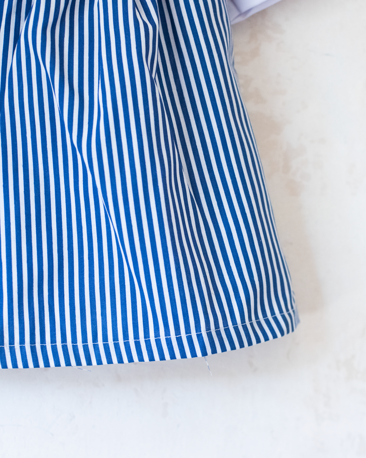 Striped dress with sailboat | French deadstock | 9-12 months