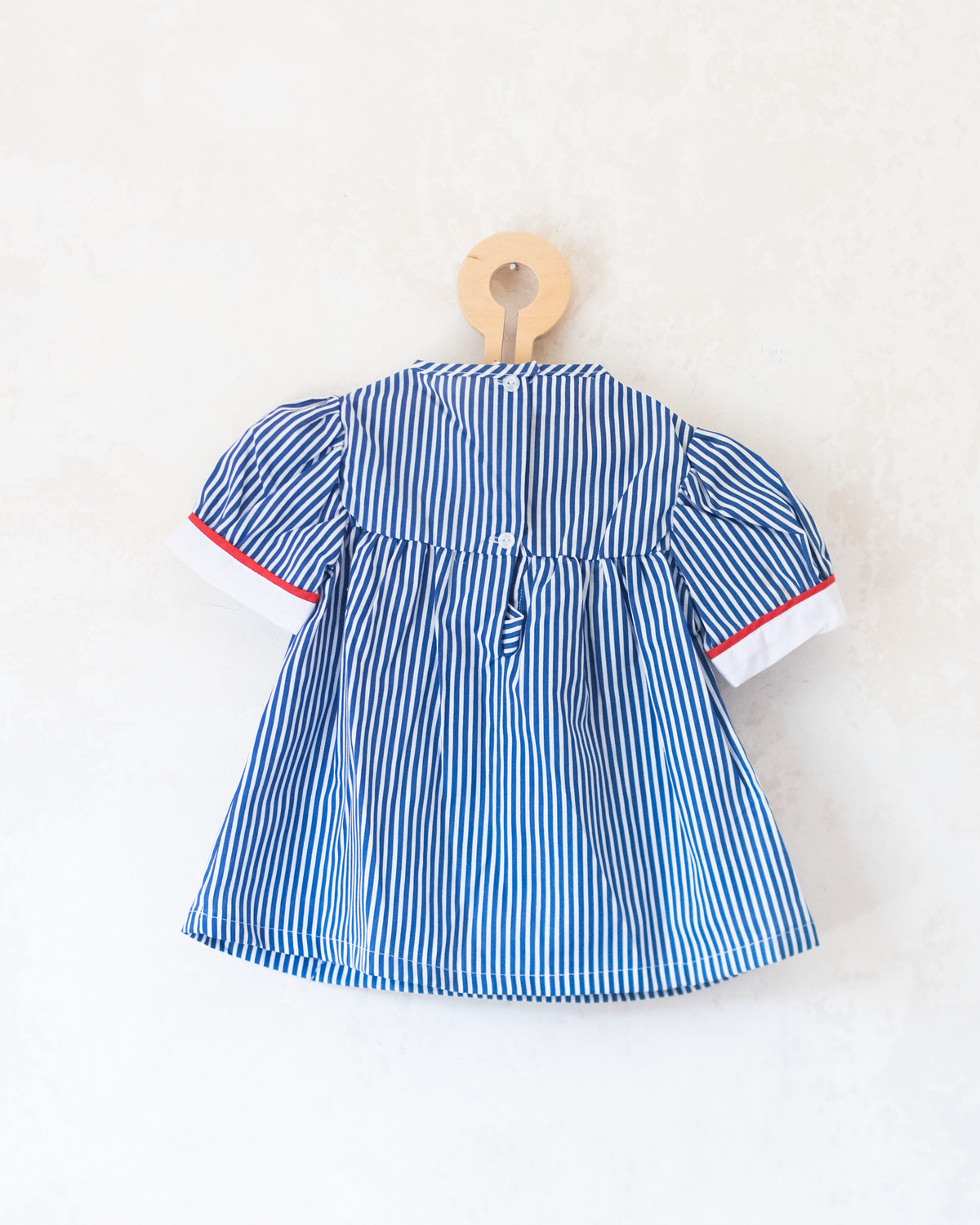 Striped dress with sailboat | French deadstock | 9-12 months