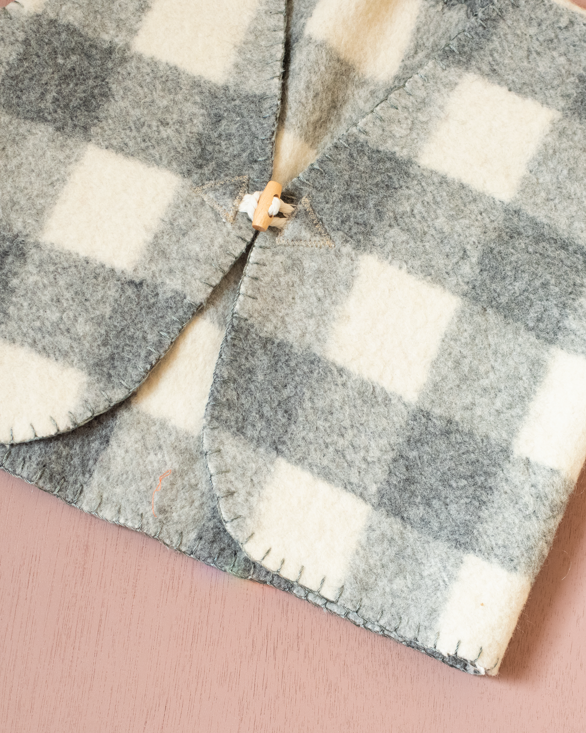 Upcycled Plaid Wool Vest | 4-5 years