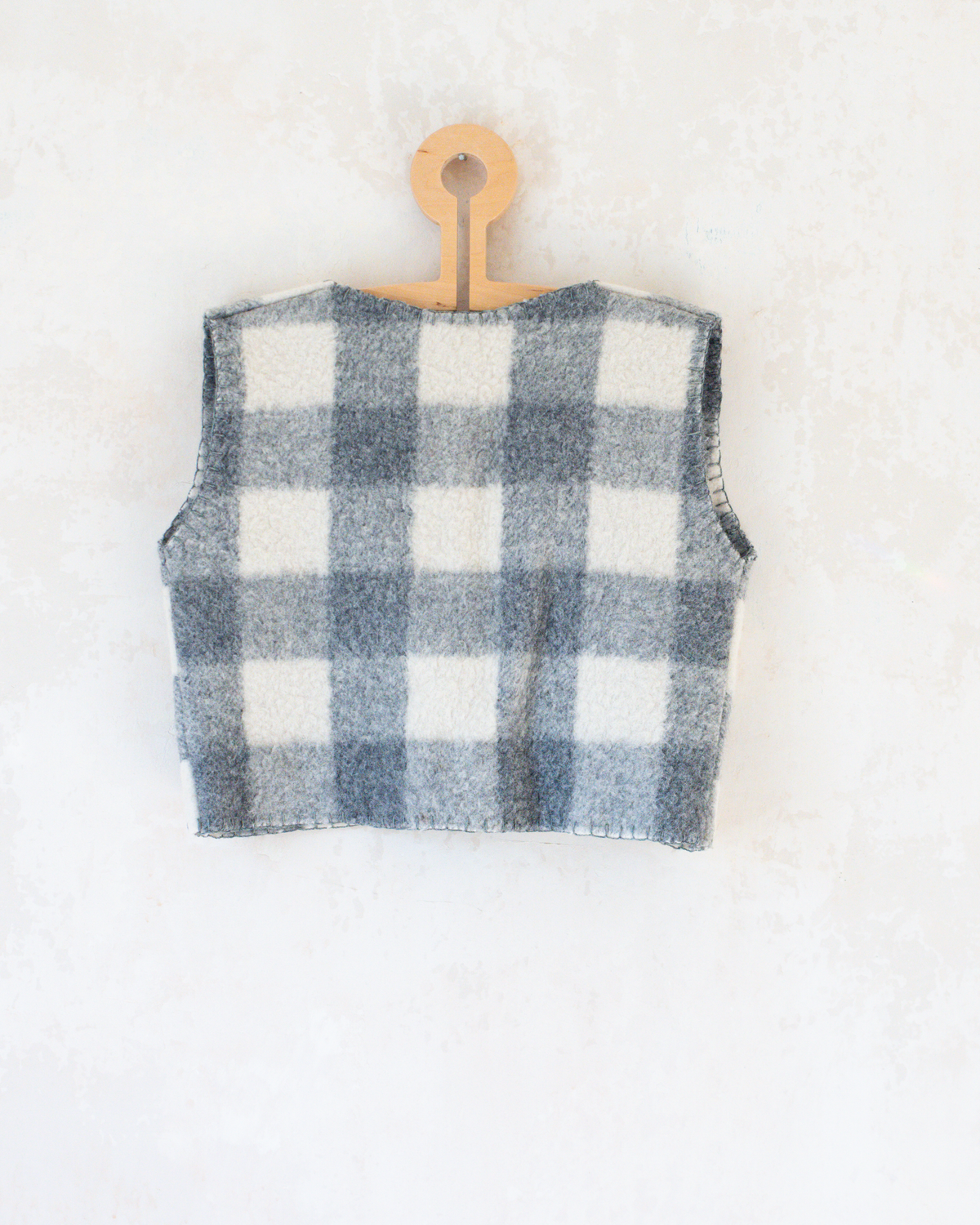 Upcycled Plaid Wool Vest | 4-5 years