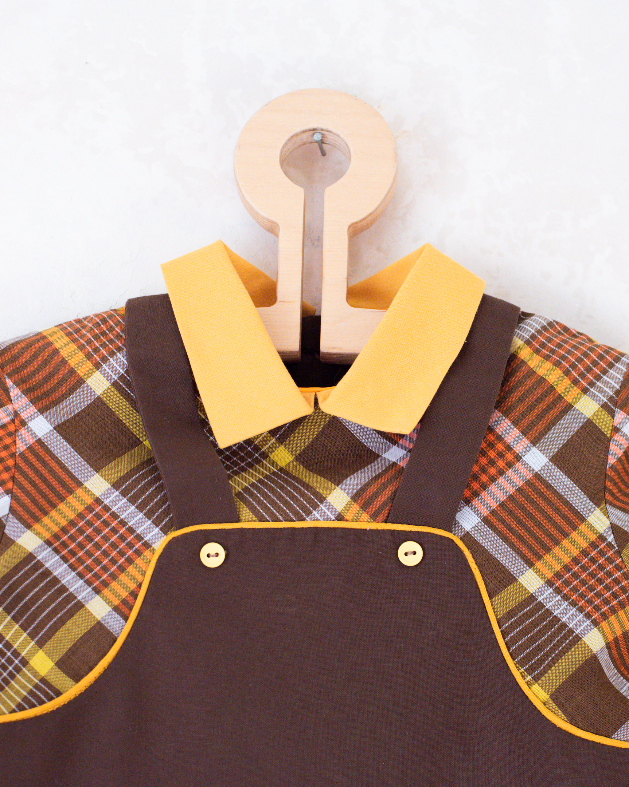 חולצה צרפתית משובצת עם צווארון | 2-3 שנים