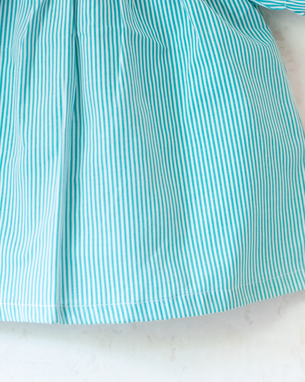 Striped dress with fisherman collar and embroidered boats | 9-12 months