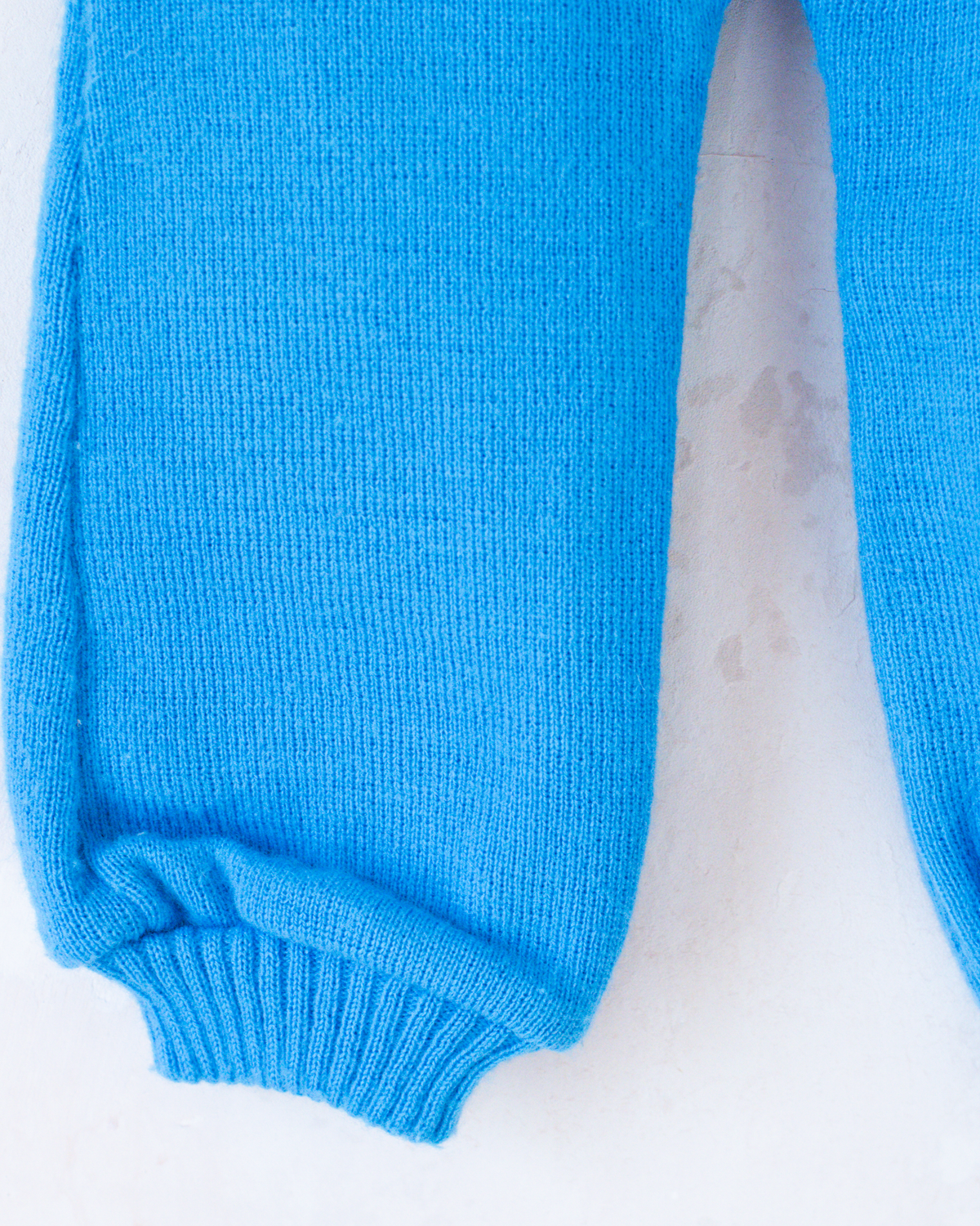 Blue knitted overall with ski turtle neck | 9-12 months
