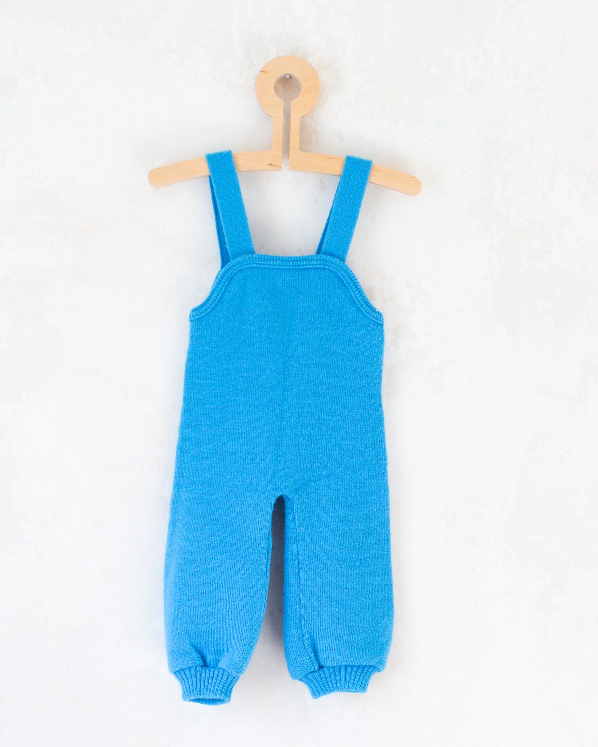 Blue knitted overall with ski turtle neck | 9-12 months