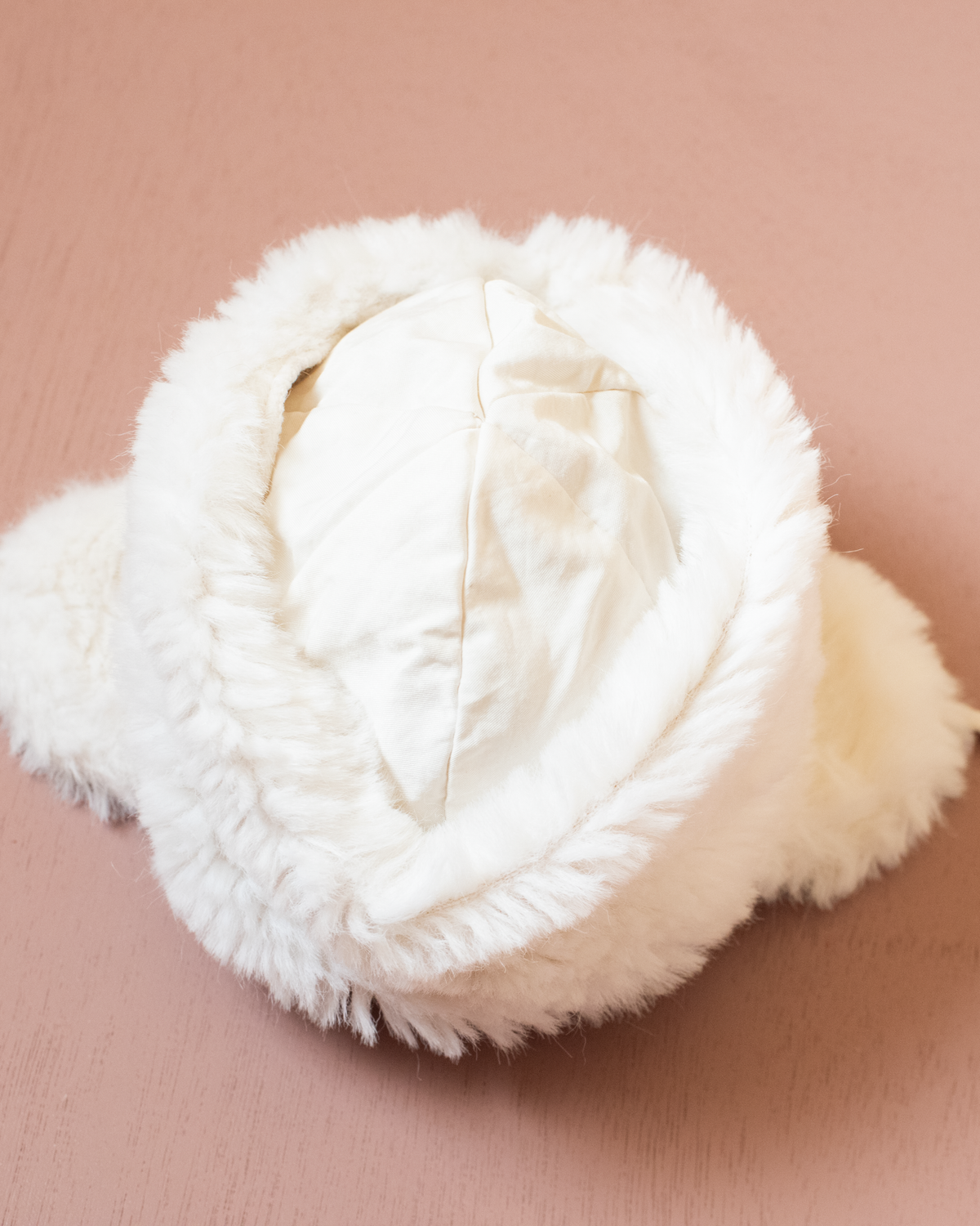 White fur hat by Yves Saint Laurent | 6-12 months