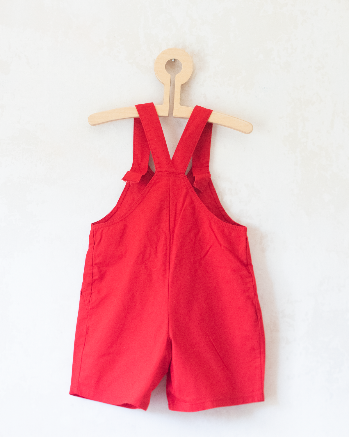Red overalls with forest mushrooms | 12-18 months