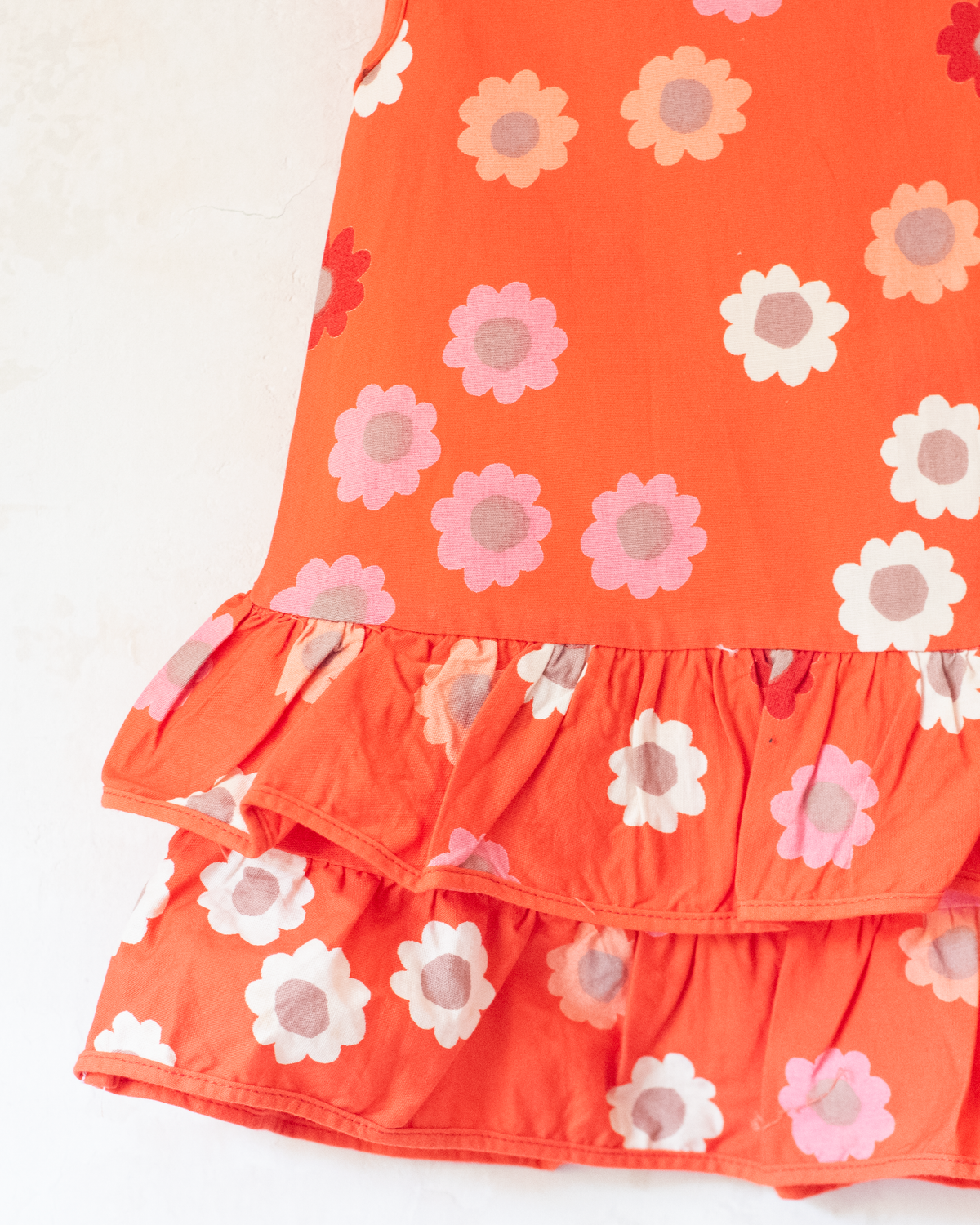 Orange floral dress | 9-12 months