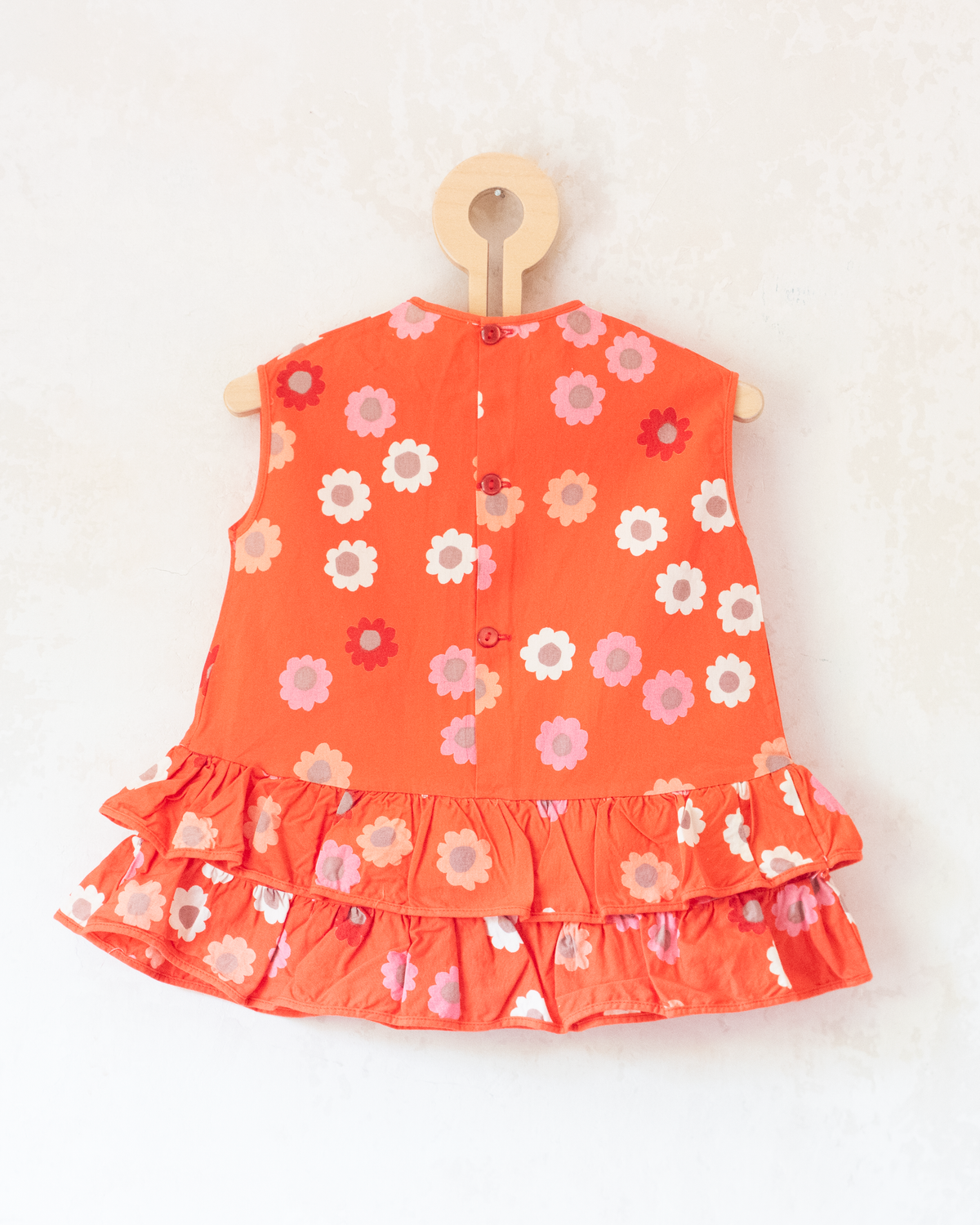 Orange floral dress | 9-12 months