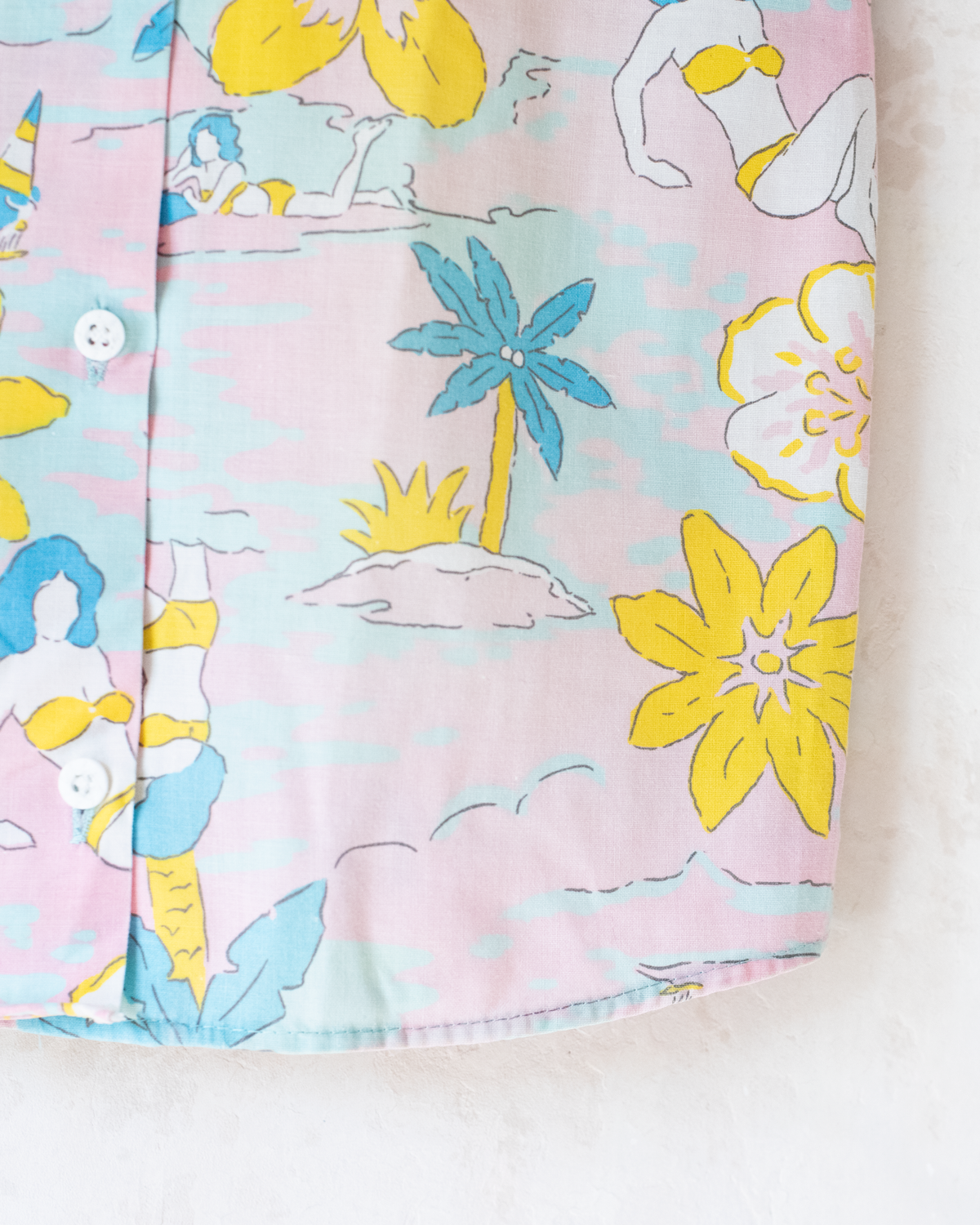 Pastel Hawaiian Button-Down Shirt | 4-5 Years