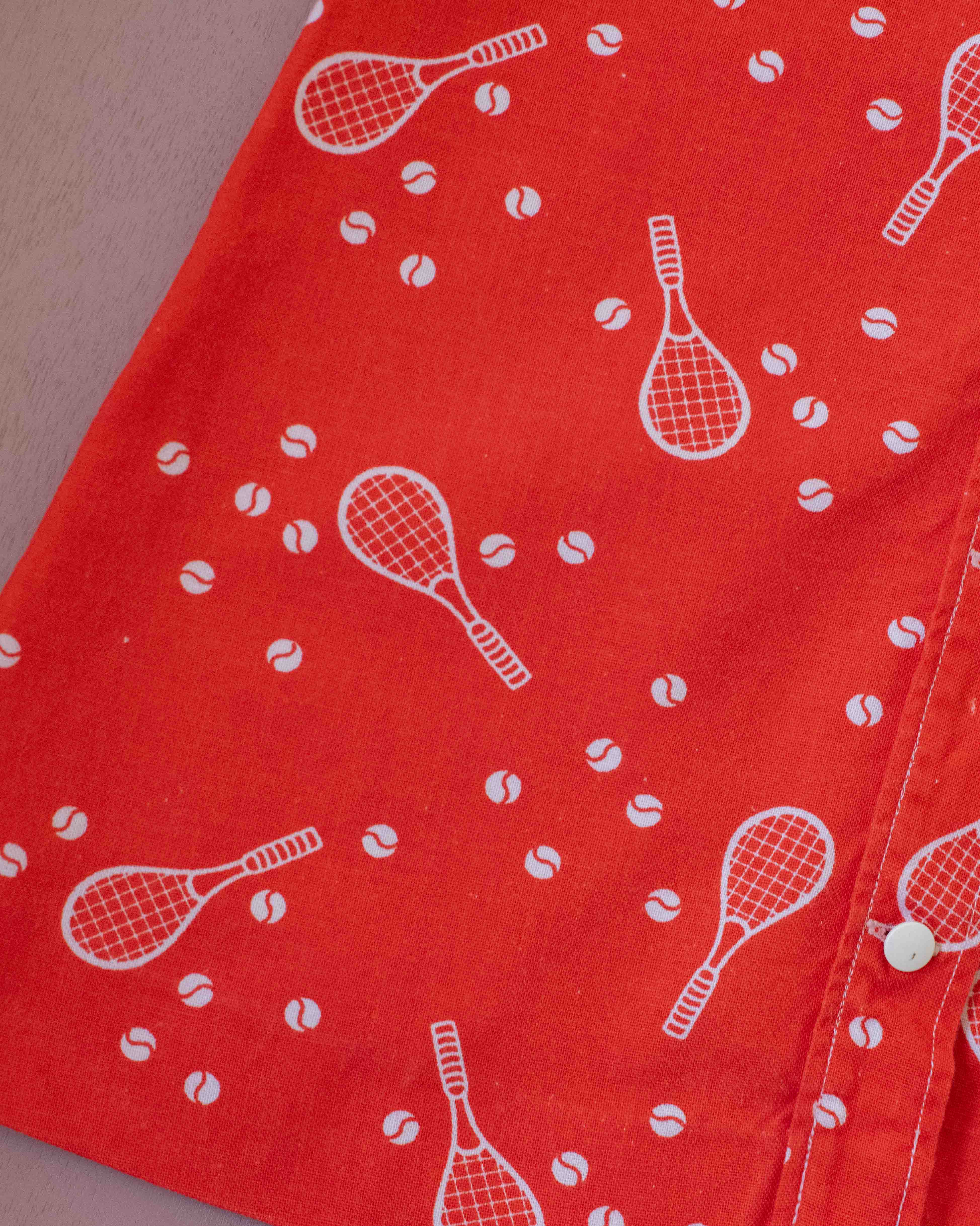 שמלת טניס אדומה מהסיקסטיז | 9-10 שנים