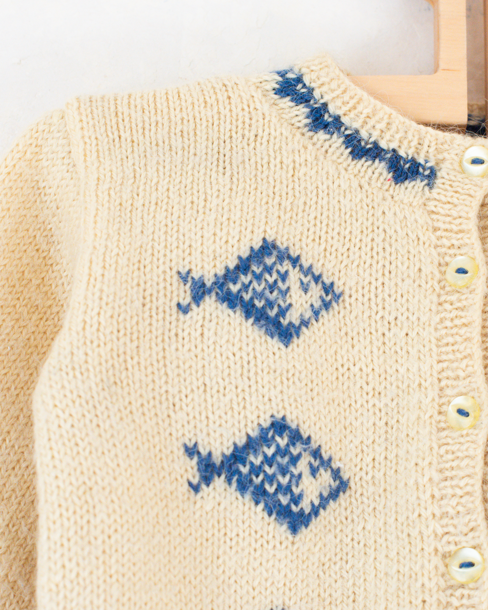 קרדיגן צמר עם דגים | 12-18 חודשים