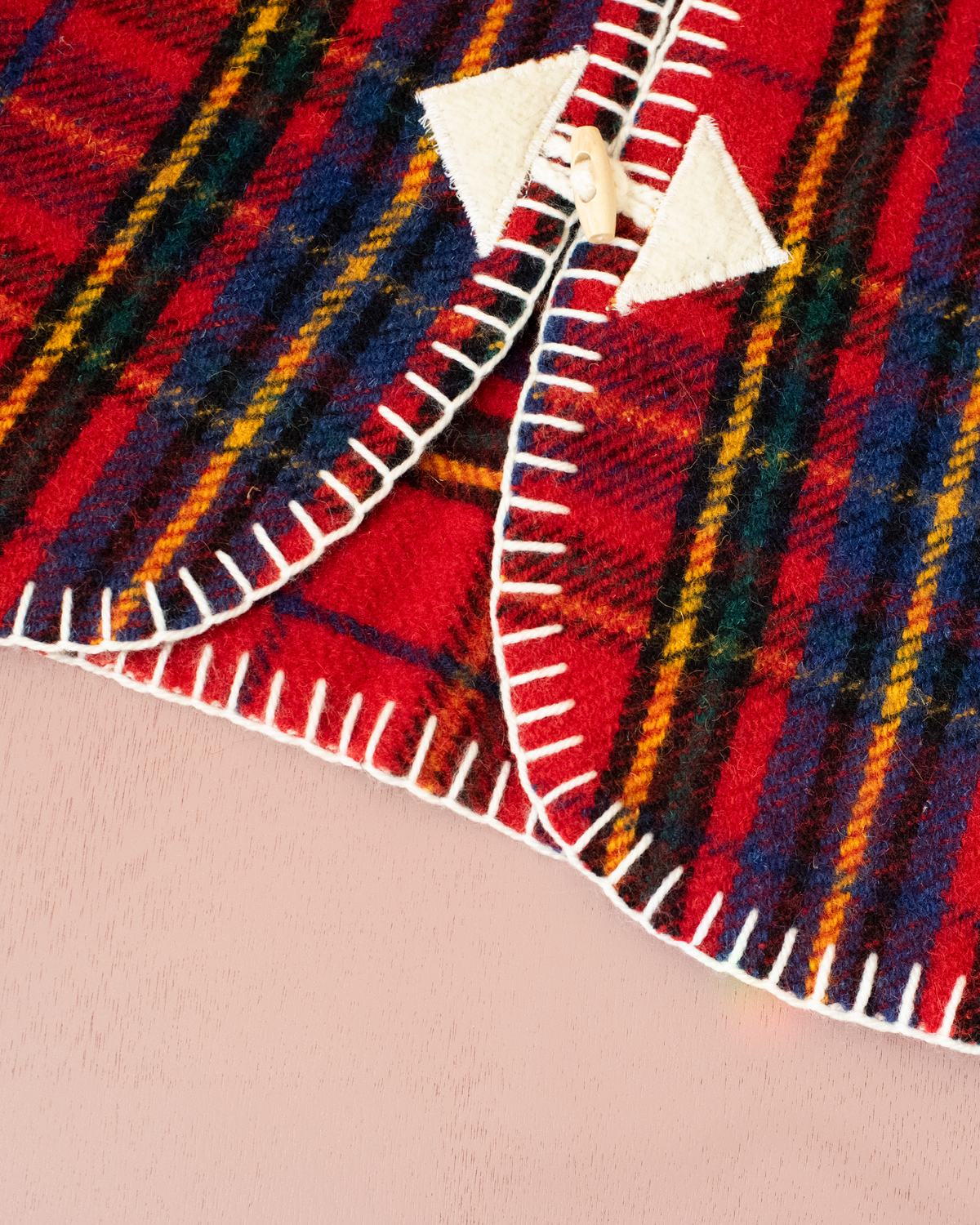 Colorful Upcycled Plaid Wool Vest | 4-5 years