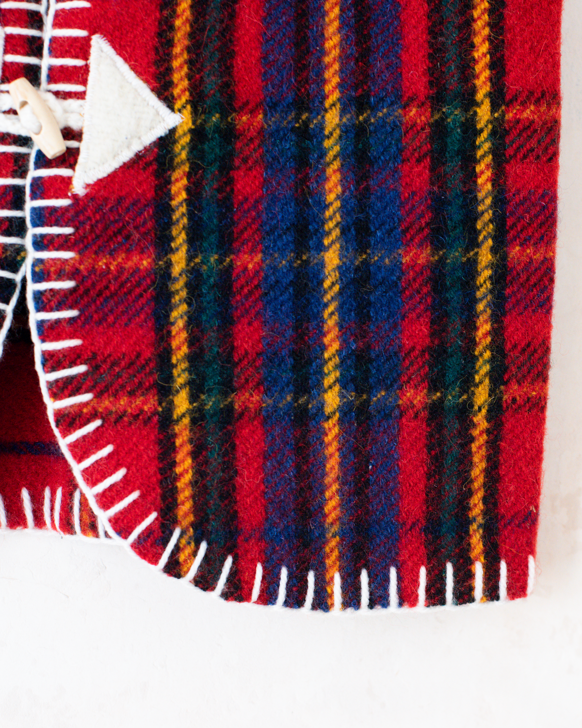Colorful Upcycled Plaid Wool Vest | 4-5 years