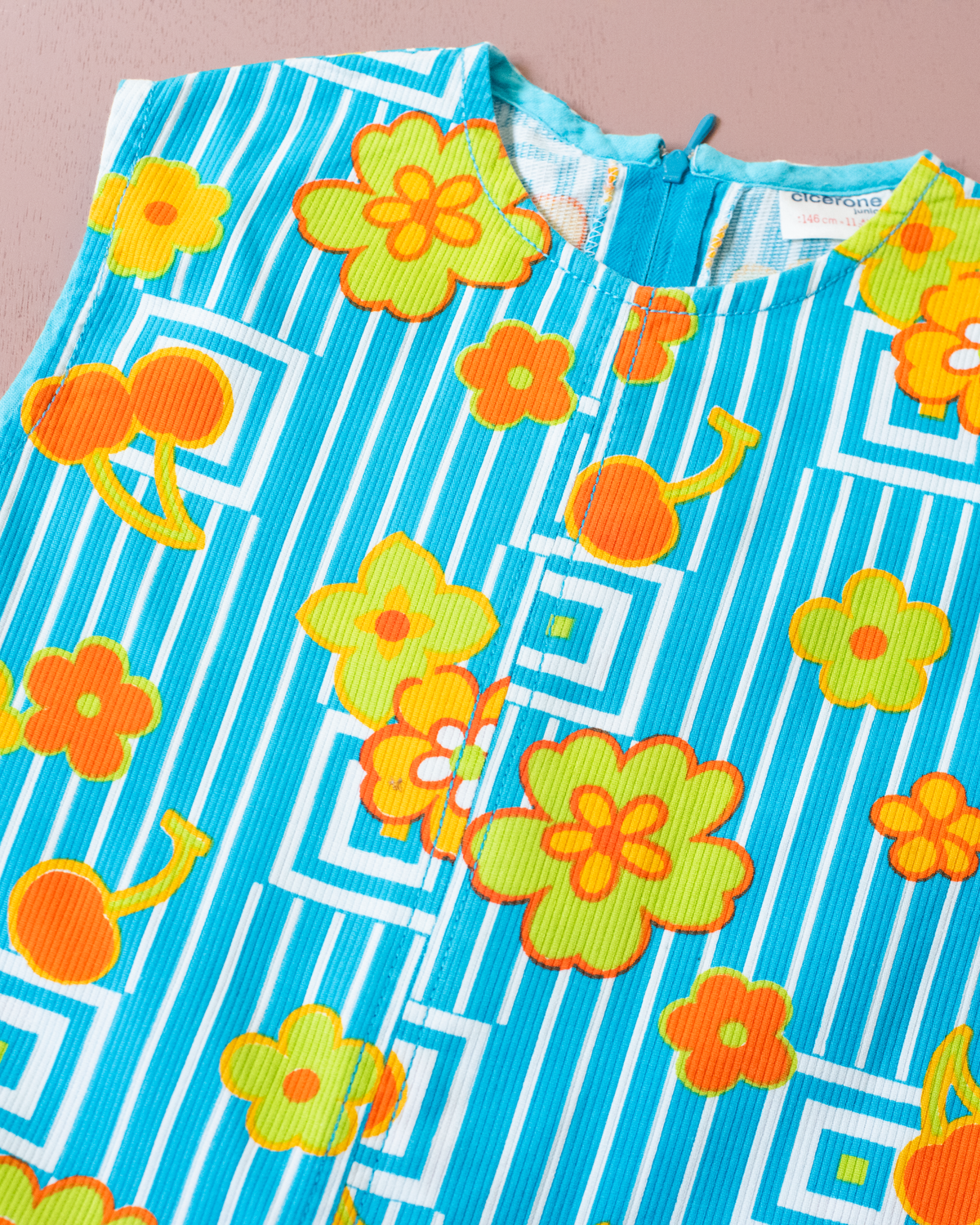 Seventies Floral Dress | French Deadstock | 10-11 Years