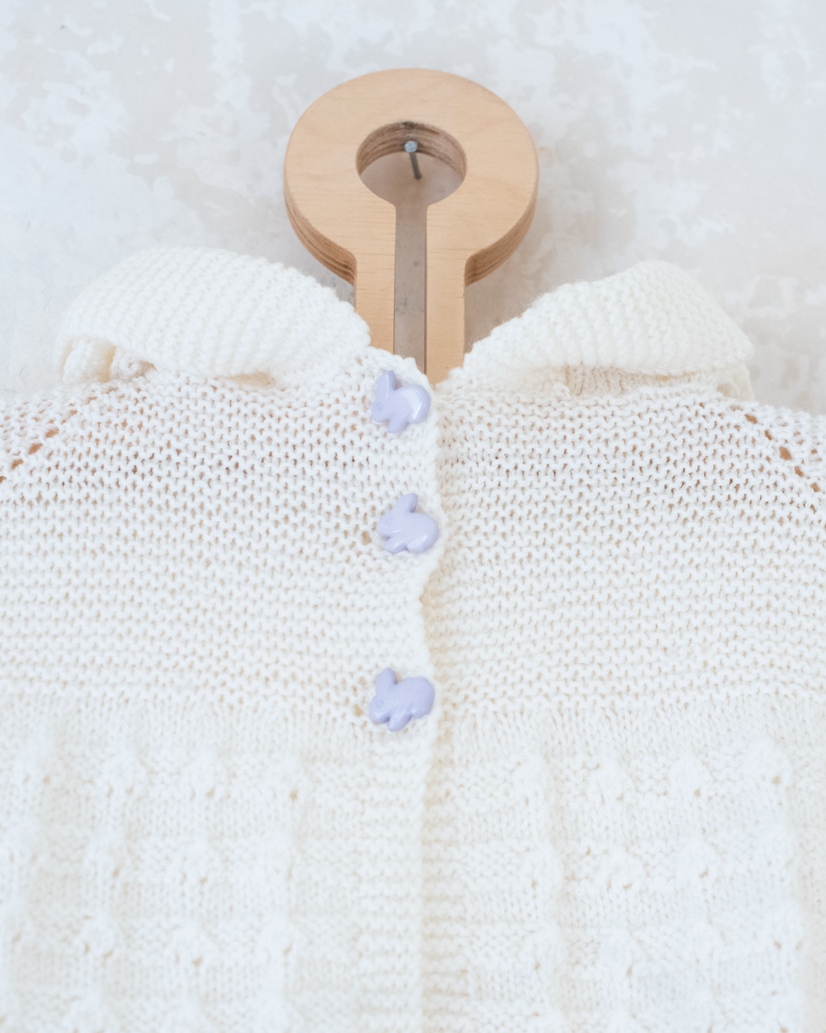 Knitted top with bunny buttons | 12-18 months
