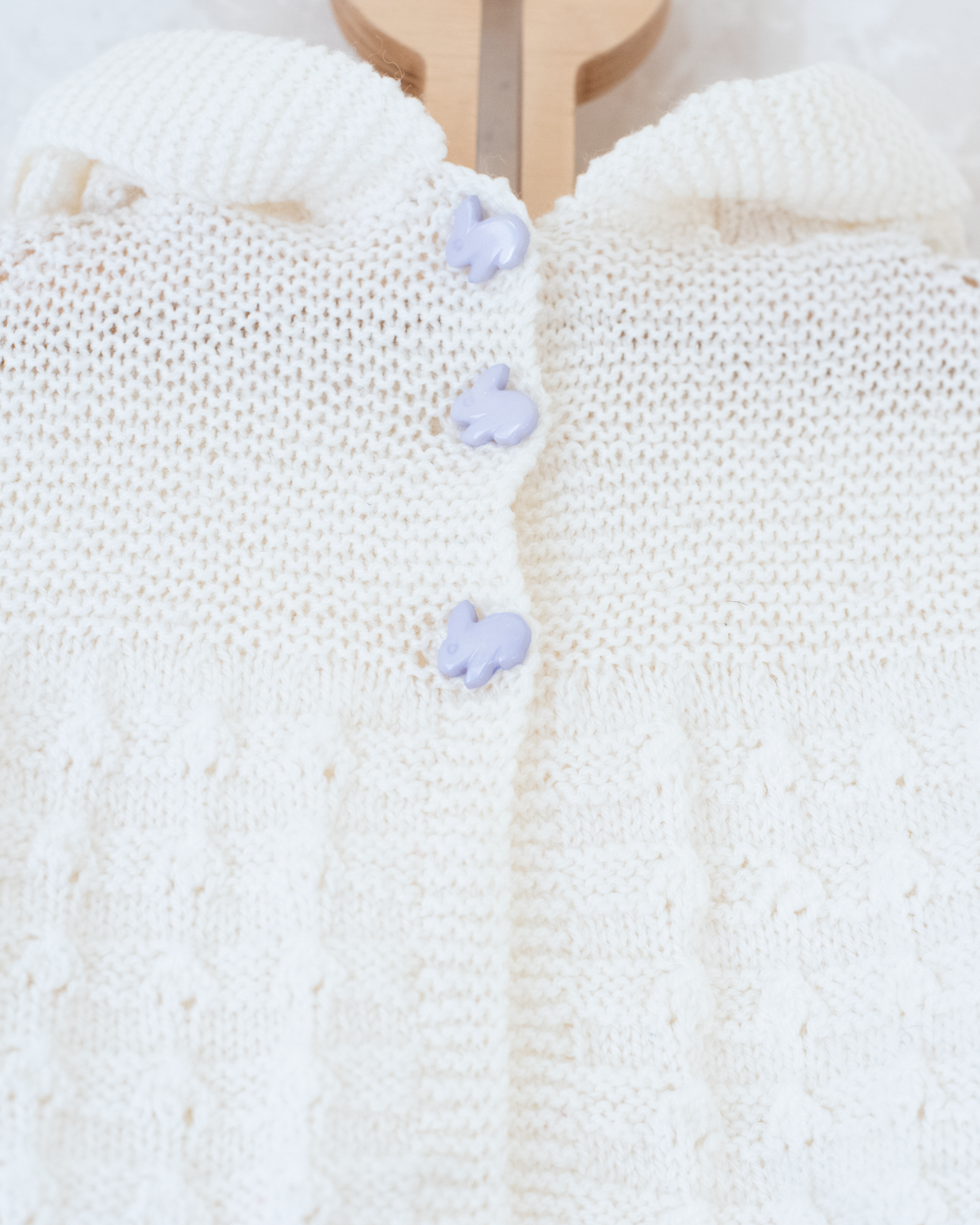 Knitted top with bunny buttons | 12-18 months
