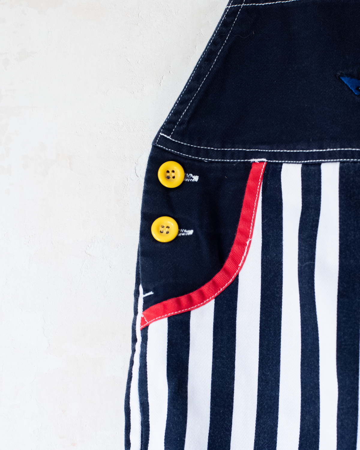 Striped overalls with seal prints | 12-18 months