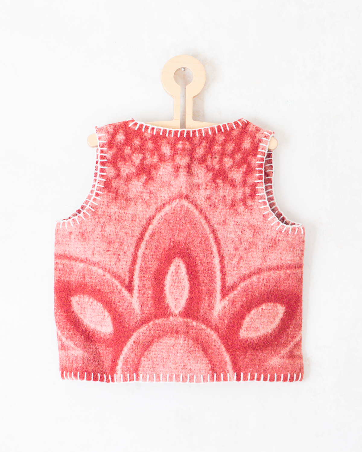 Rejuvenated Pink Floral Wool Vest | 4-5 years