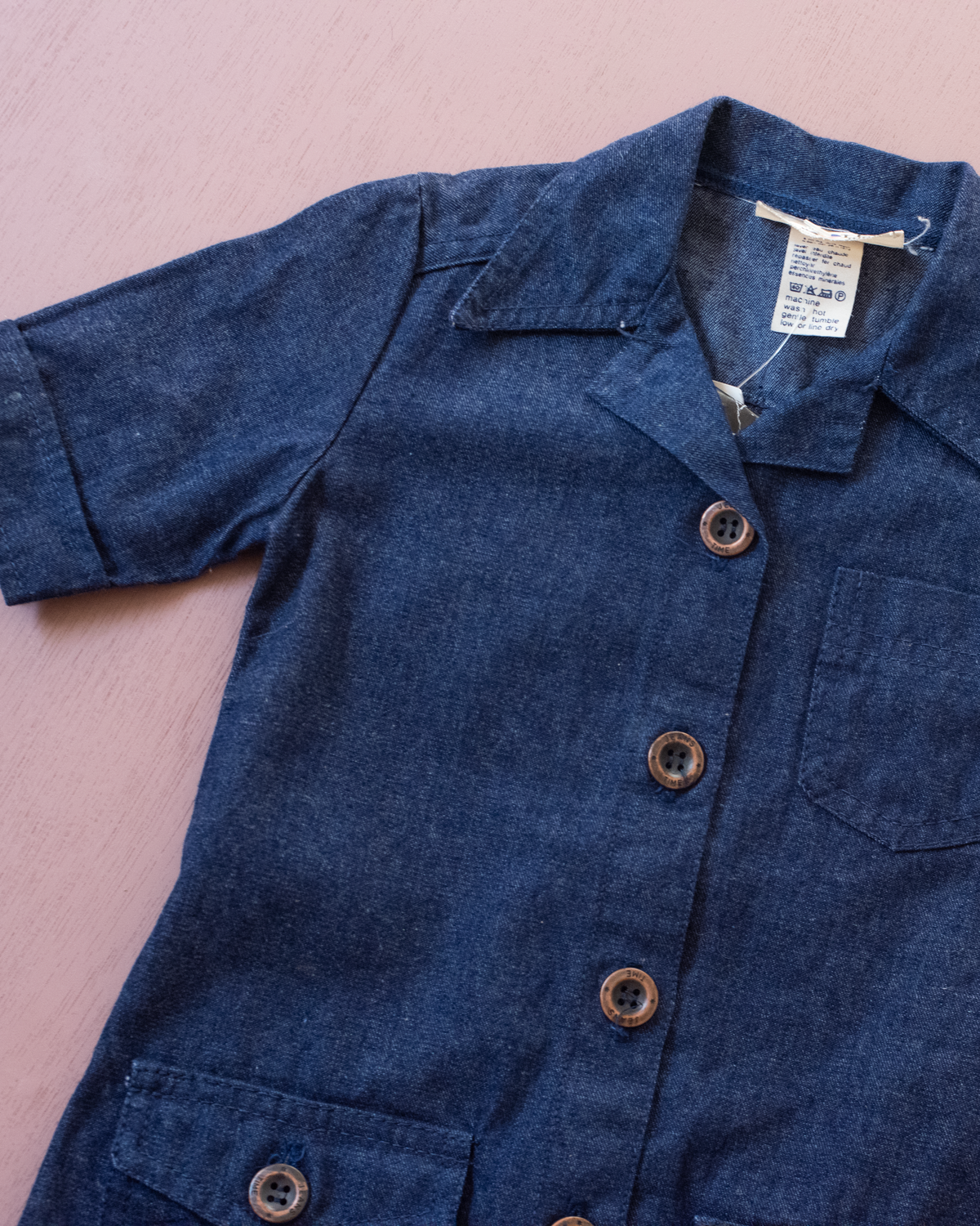 Buttoned denim dress | 4-5 years