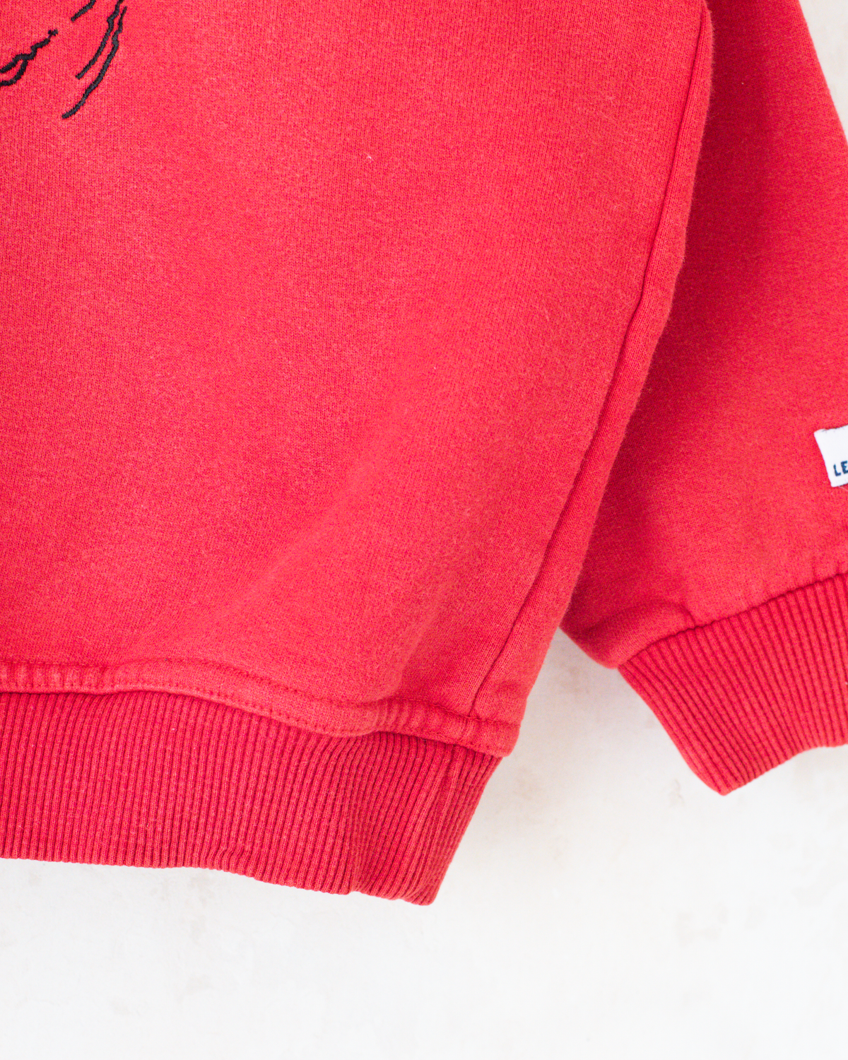 Red sweatshirt with Tintin and Snowy embroidery | 5-6 years