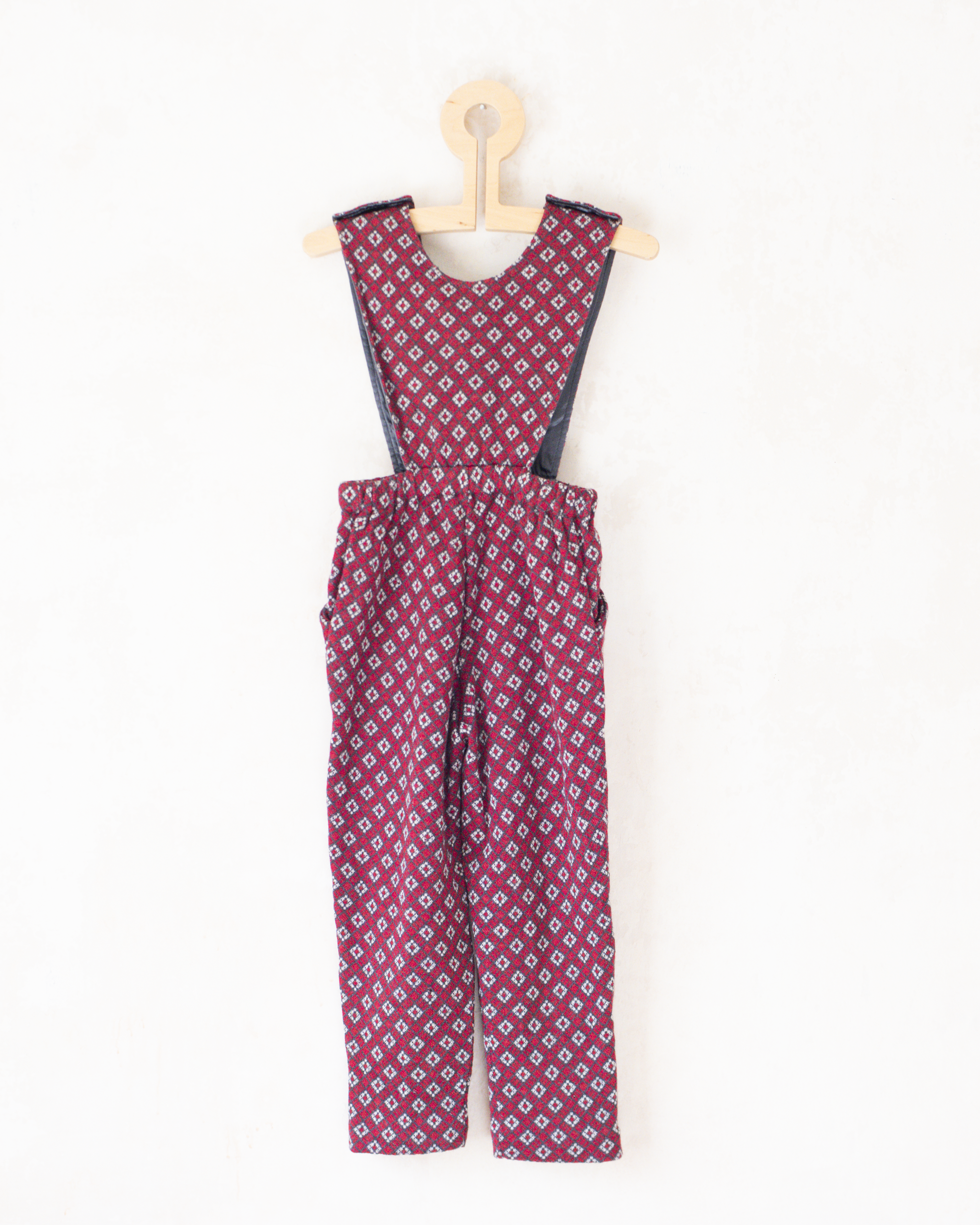 אוברול צרפתי עם מעוינים | 3-4 שנים