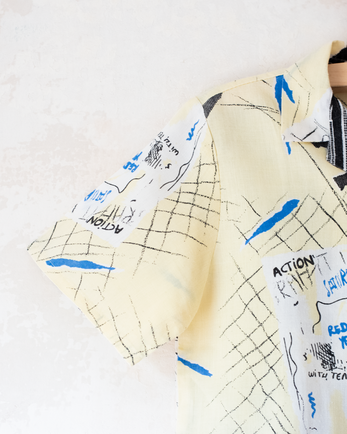 Yellow button-down shirt with ruffles | 6-7 years