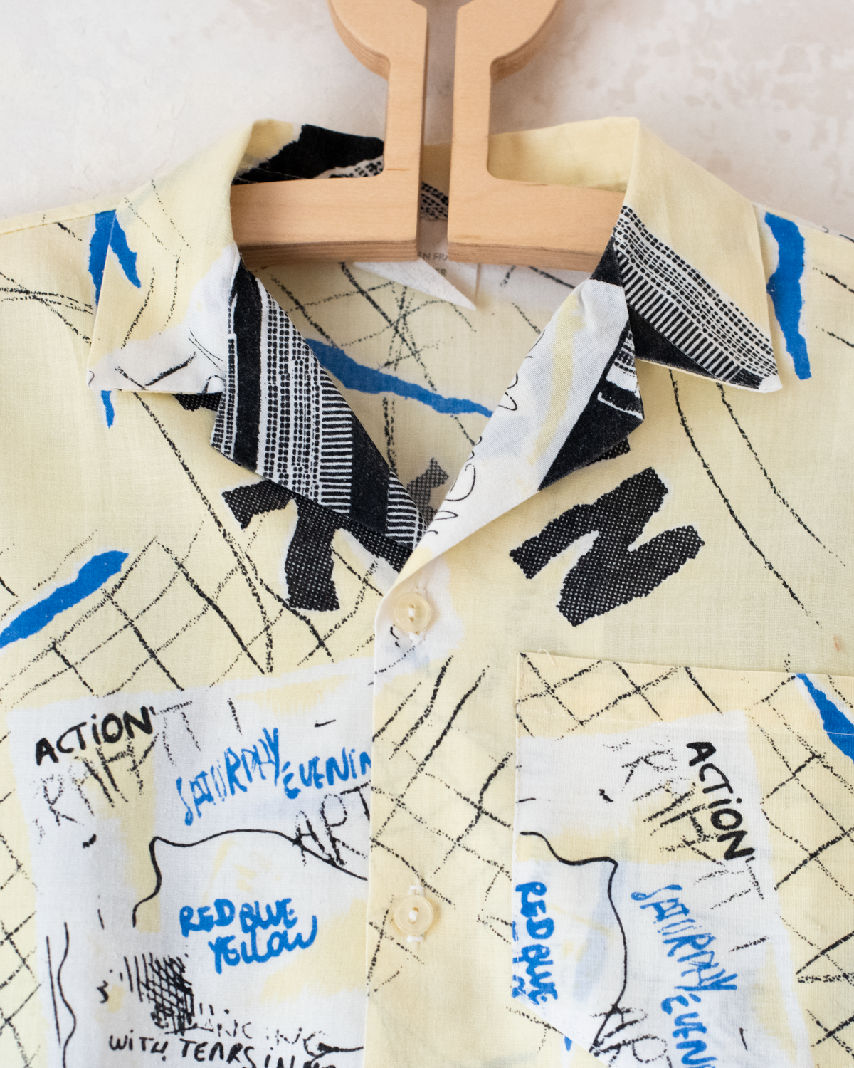 Yellow button-down shirt with ruffles | 6-7 years