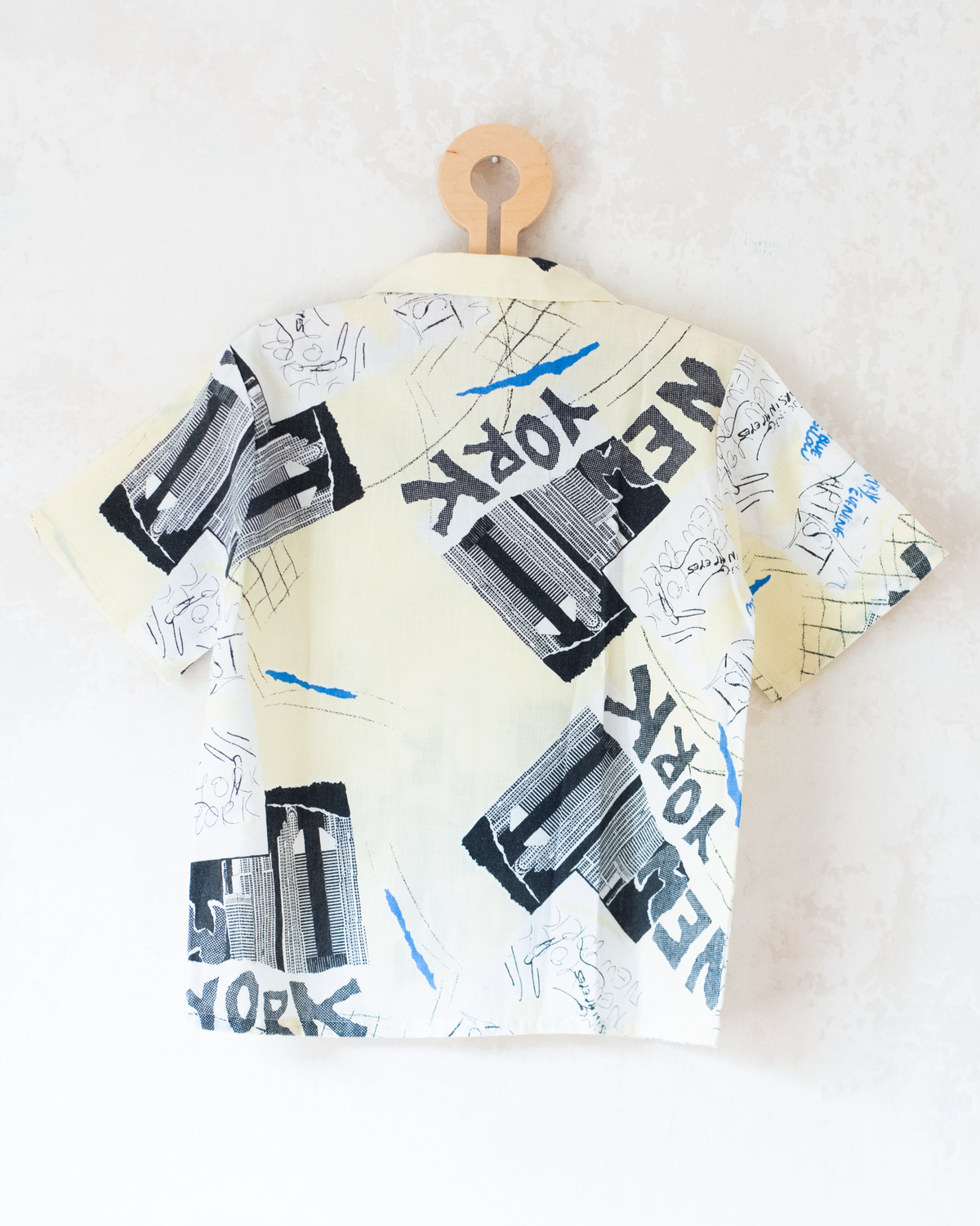 Yellow button-down shirt with ruffles | 6-7 years