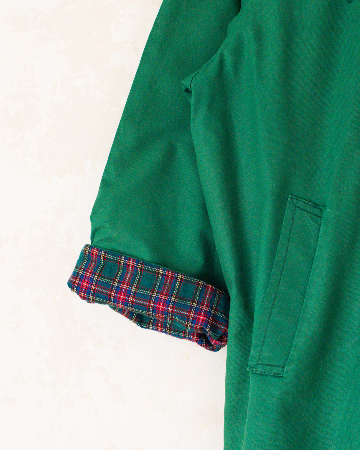 Green checkered trench coat | 4-5 years
