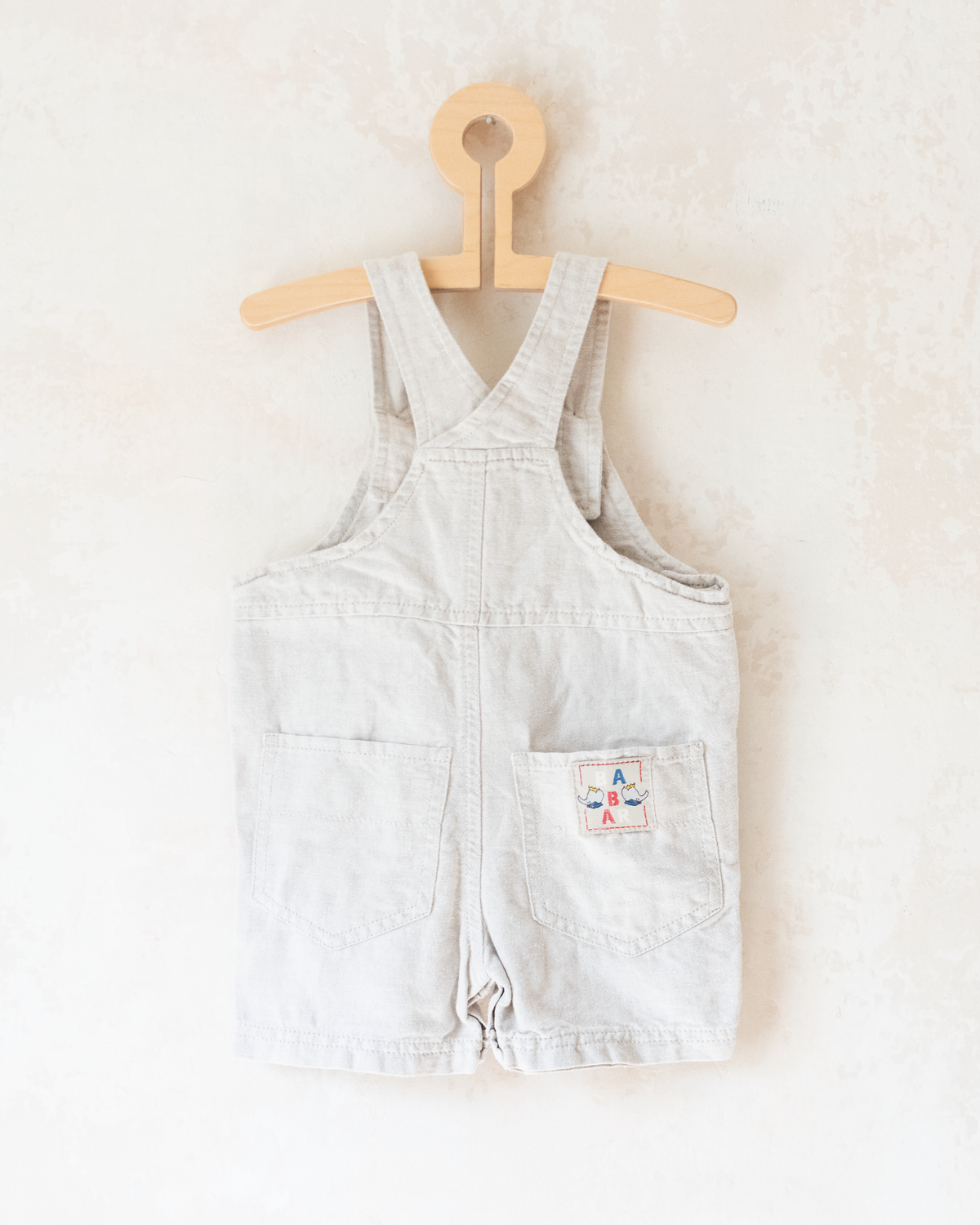 Linen overalls with King Bebar embroidery | 9-12 months