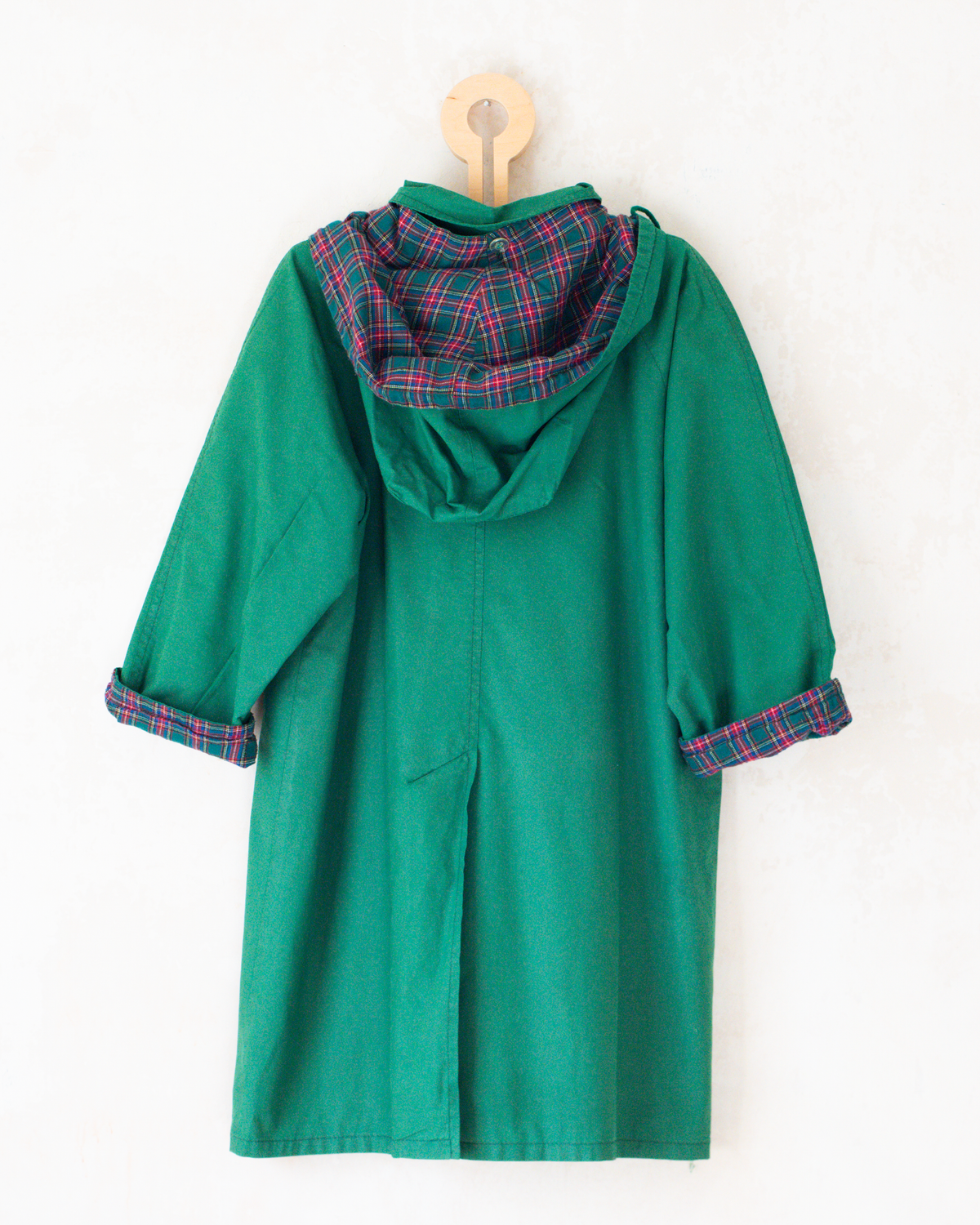 Green checkered trench coat | 4-5 years