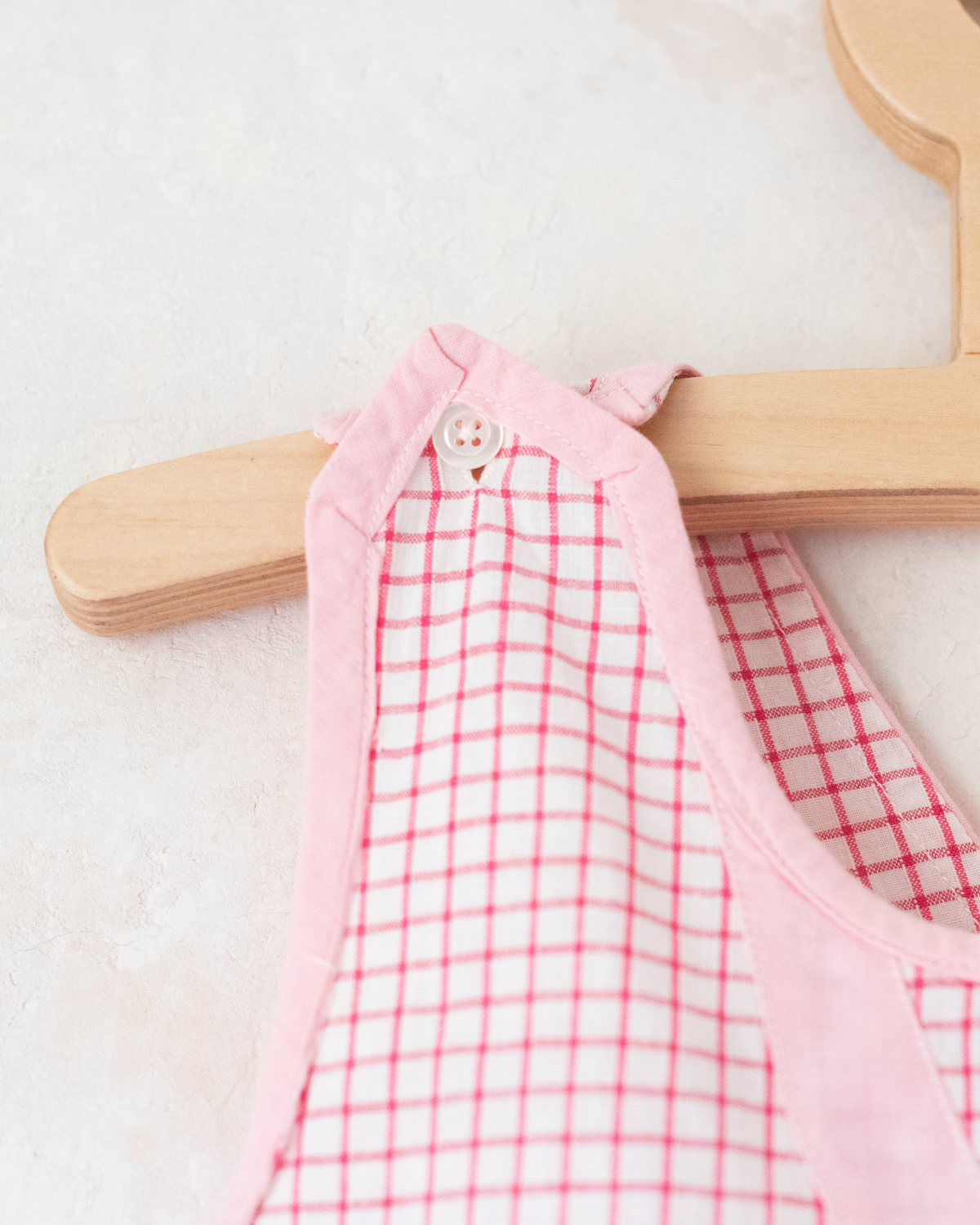 French Plaid Bib Tank Top | 12-18 Months