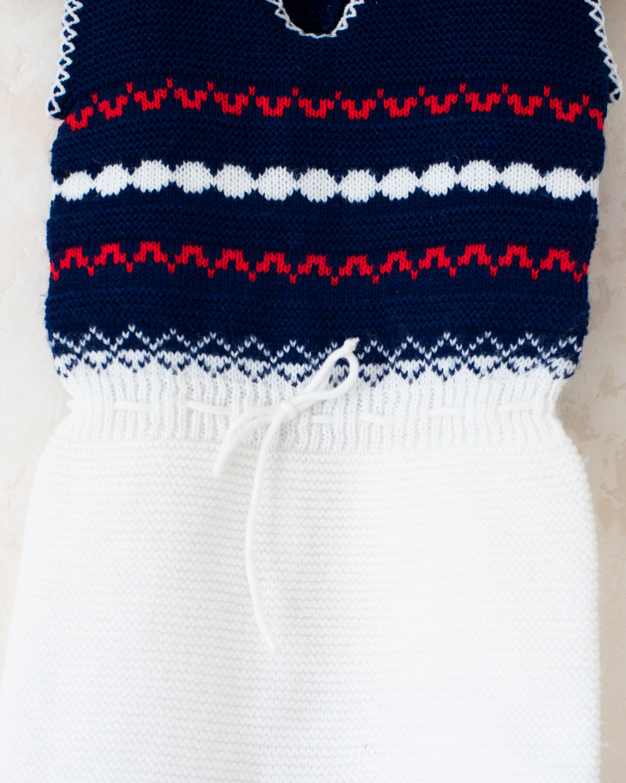 אוברול צרפתי סרוג עם רגליות | 9-12 חודשים