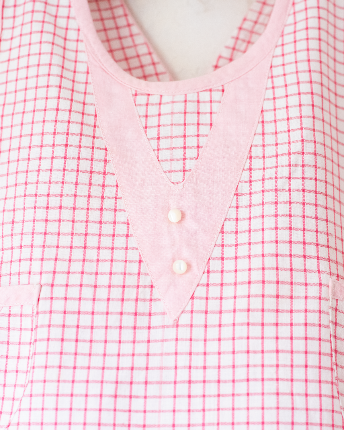 French Plaid Bib Tank Top | 12-18 Months