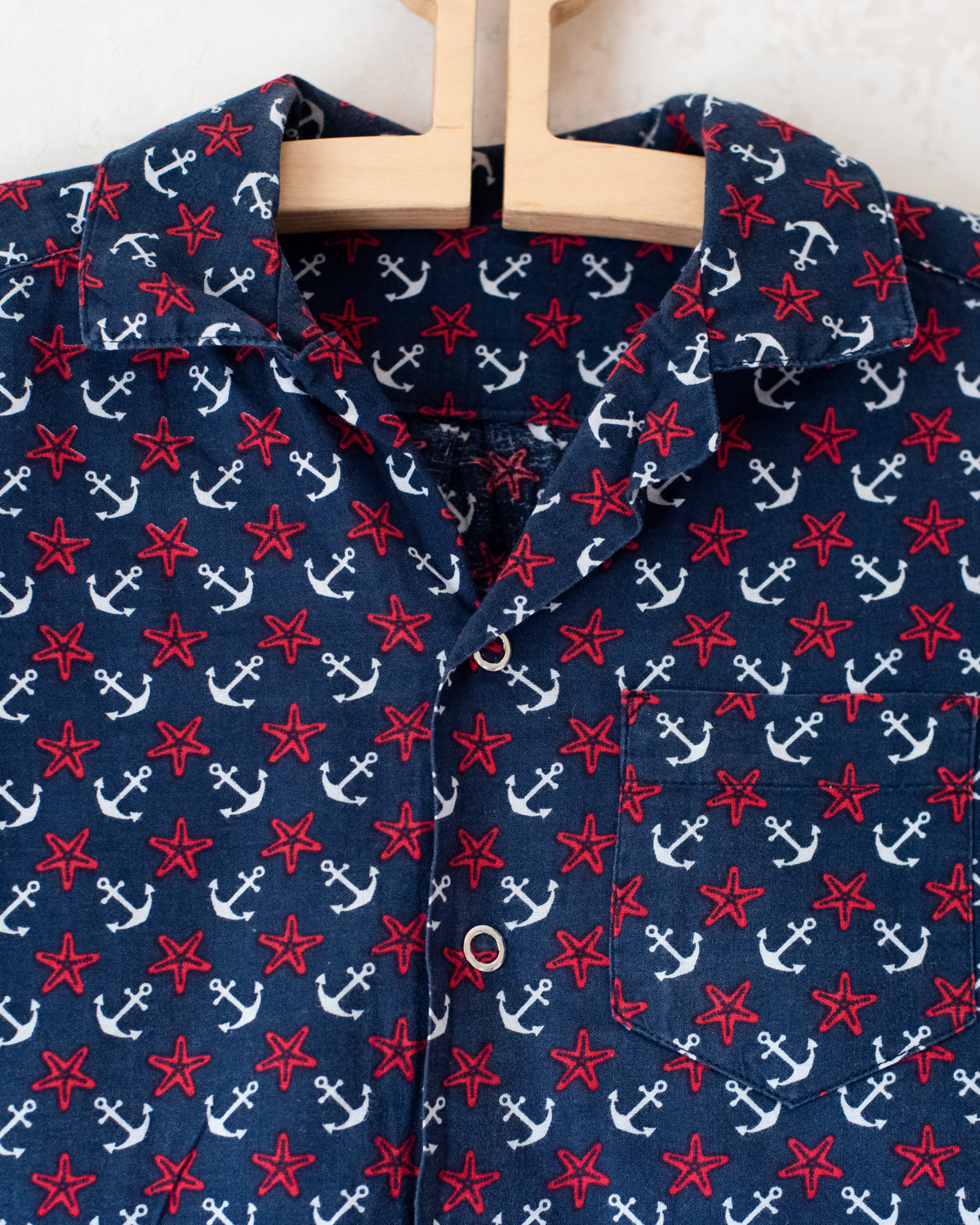 Button-down shirt with anchors and starfish | 4-5 years