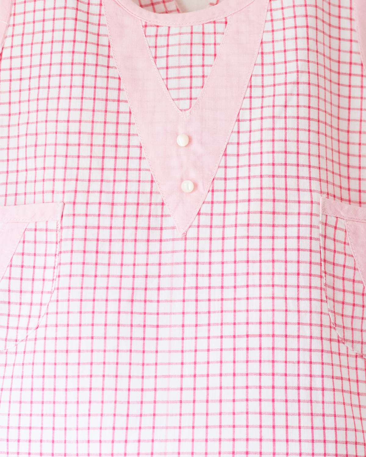 French Plaid Bib Tank Top | 12-18 Months