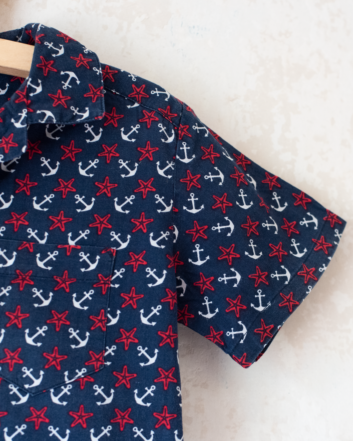 Button-down shirt with anchors and starfish | 4-5 years