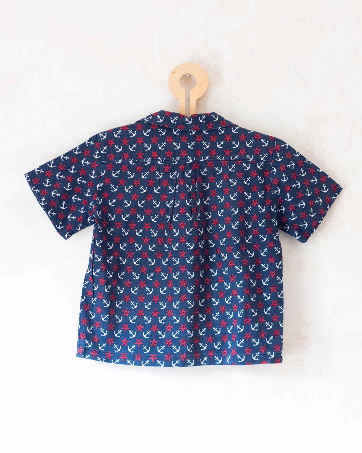 Button-down shirt with anchors and starfish | 4-5 years