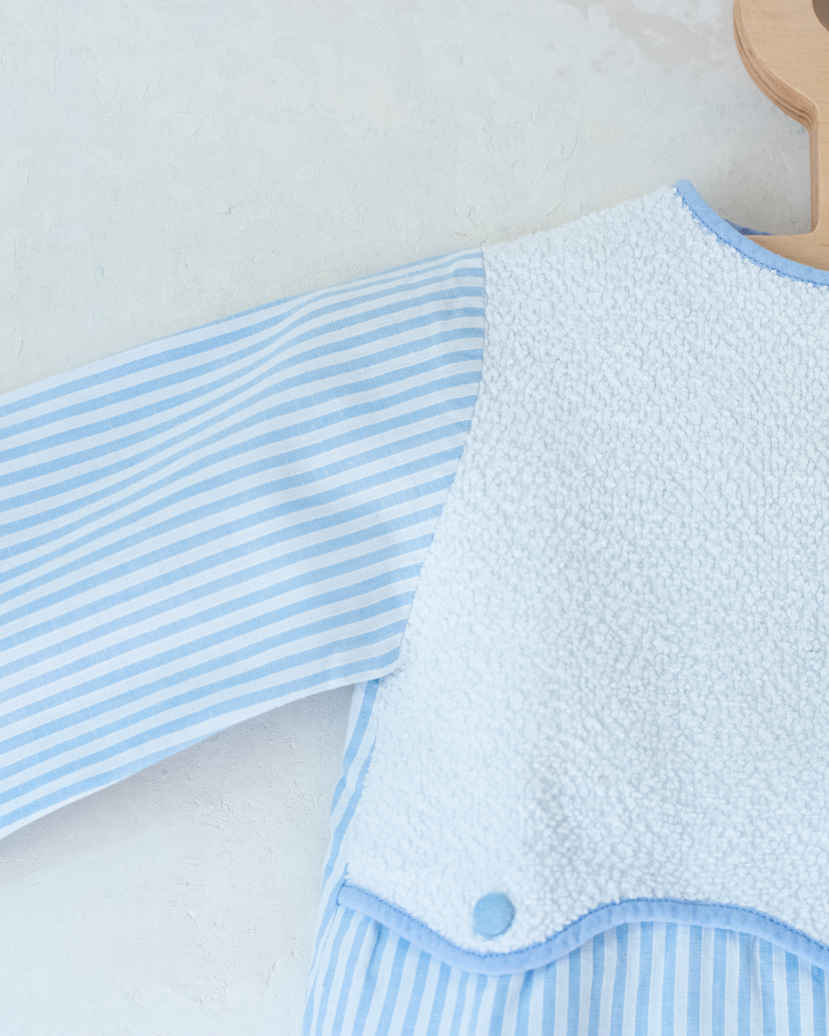 Long striped shirt combined with terry cloth | 3-6 months