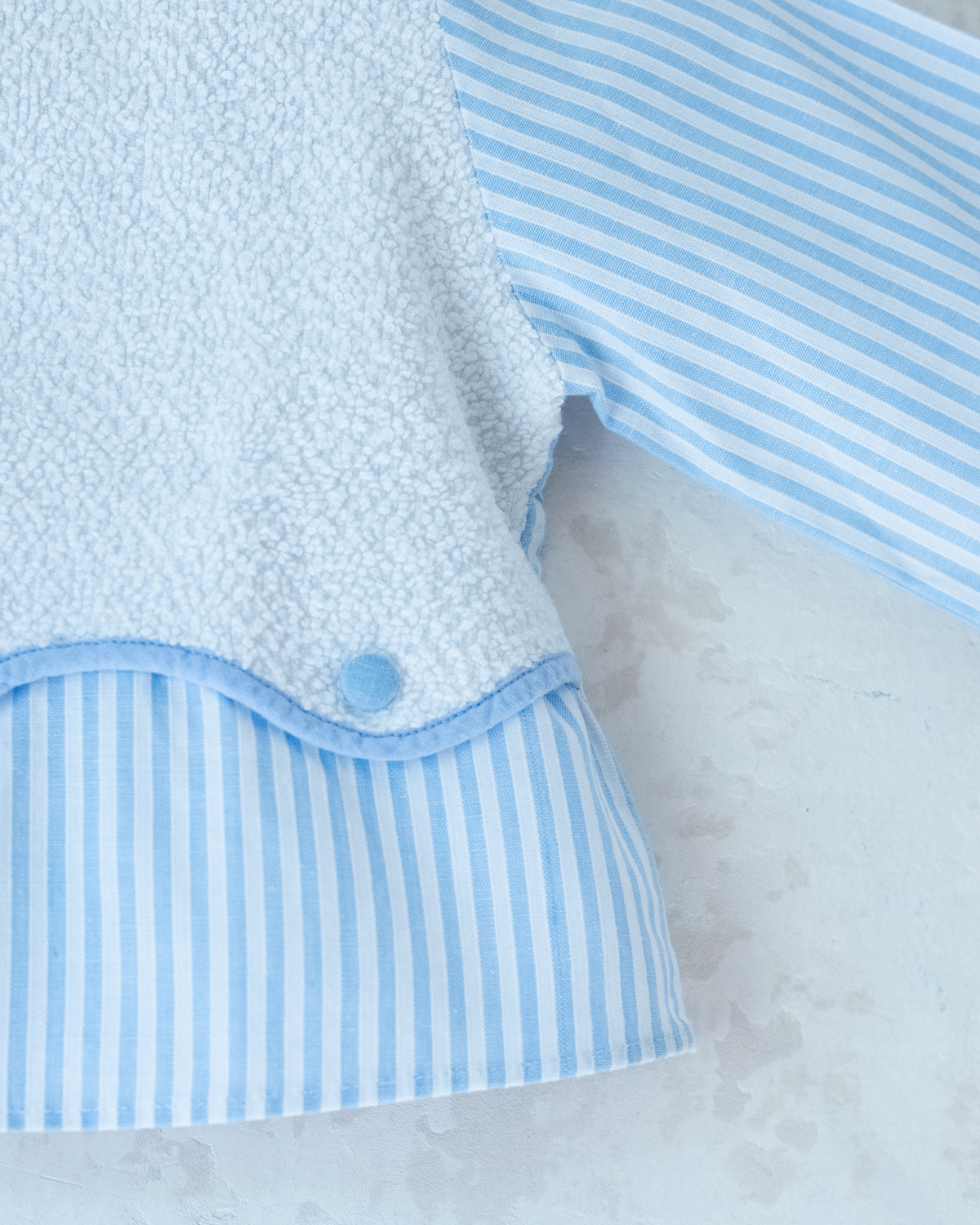 Long striped shirt combined with terry cloth | 3-6 months