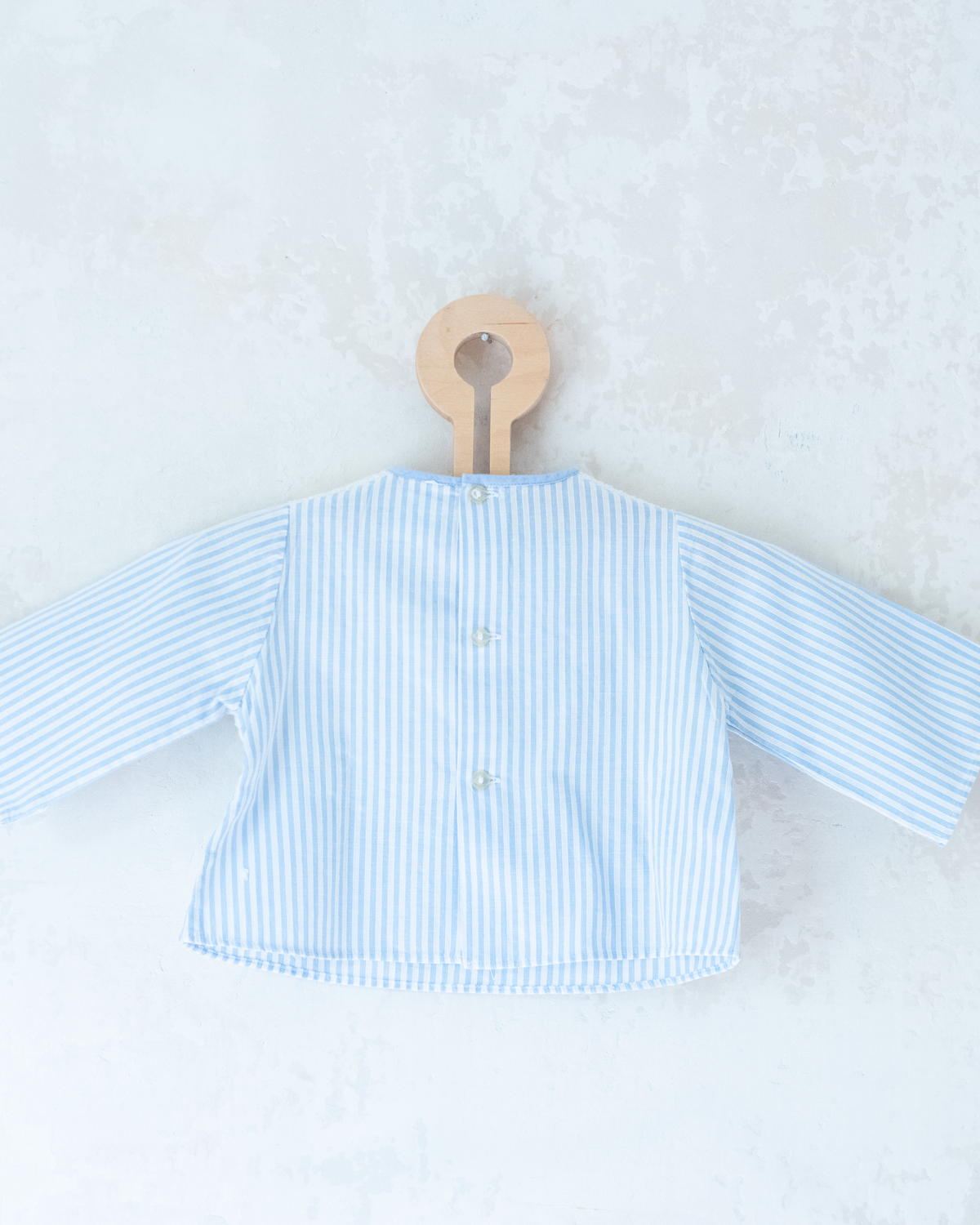 Long striped shirt combined with terry cloth | 3-6 months