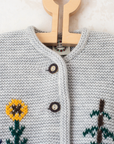 קרדיגן צמר עם ציפורים ופטריה | 9-12 חודשים