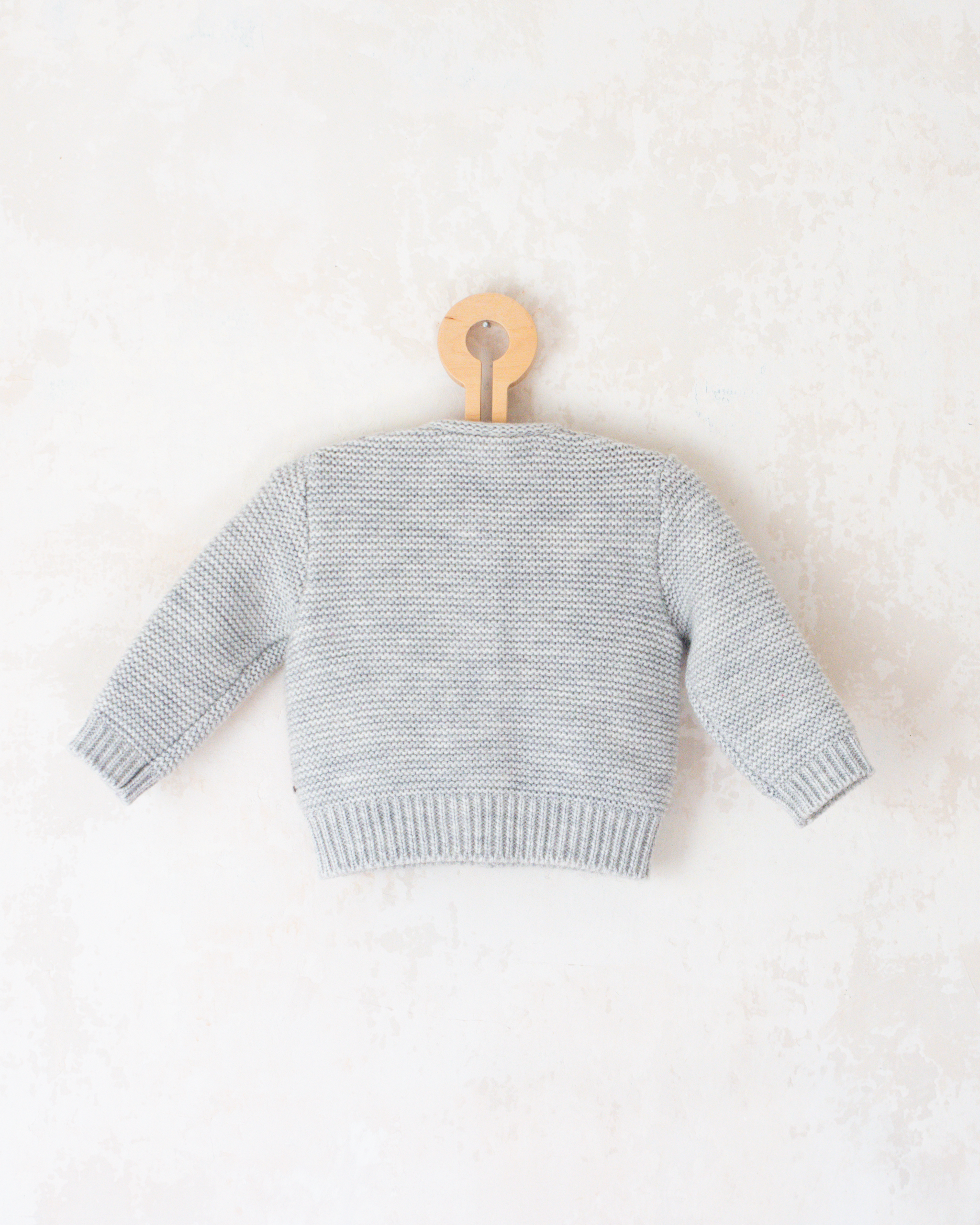 קרדיגן צמר עם ציפורים ופטריה | 9-12 חודשים