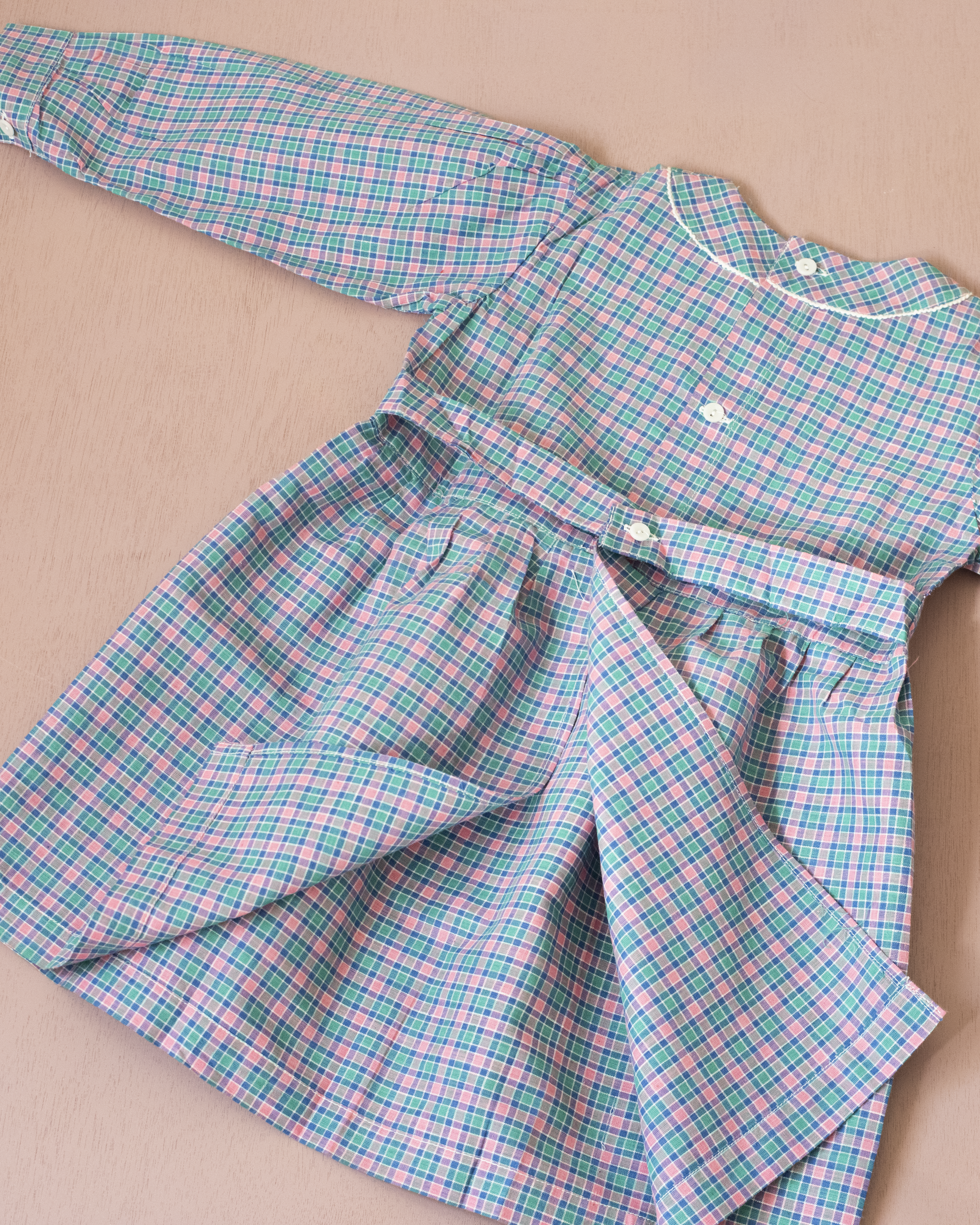 טוניקה משובצת צבעונית | דד סטוק צרפתי מהסבנטיז | 5-6 שנים