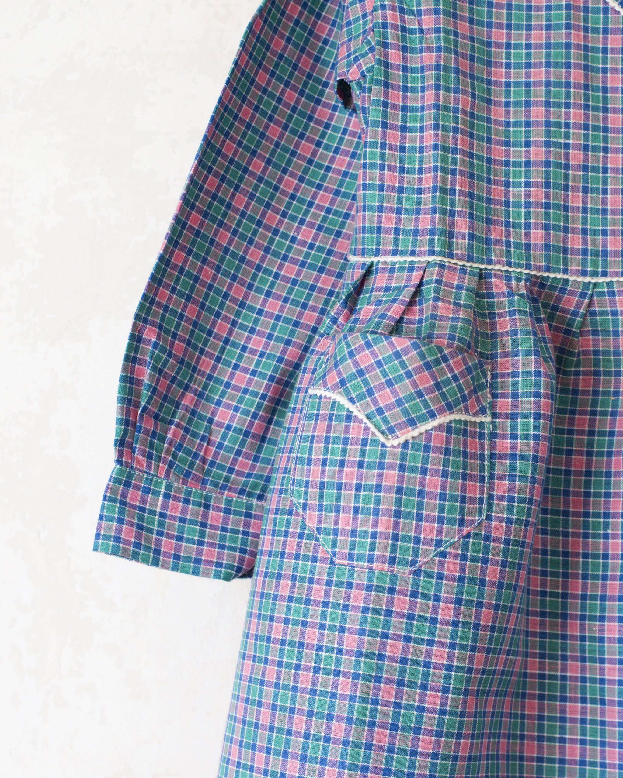 טוניקה משובצת צבעונית | דד סטוק צרפתי מהסבנטיז | 5-6 שנים