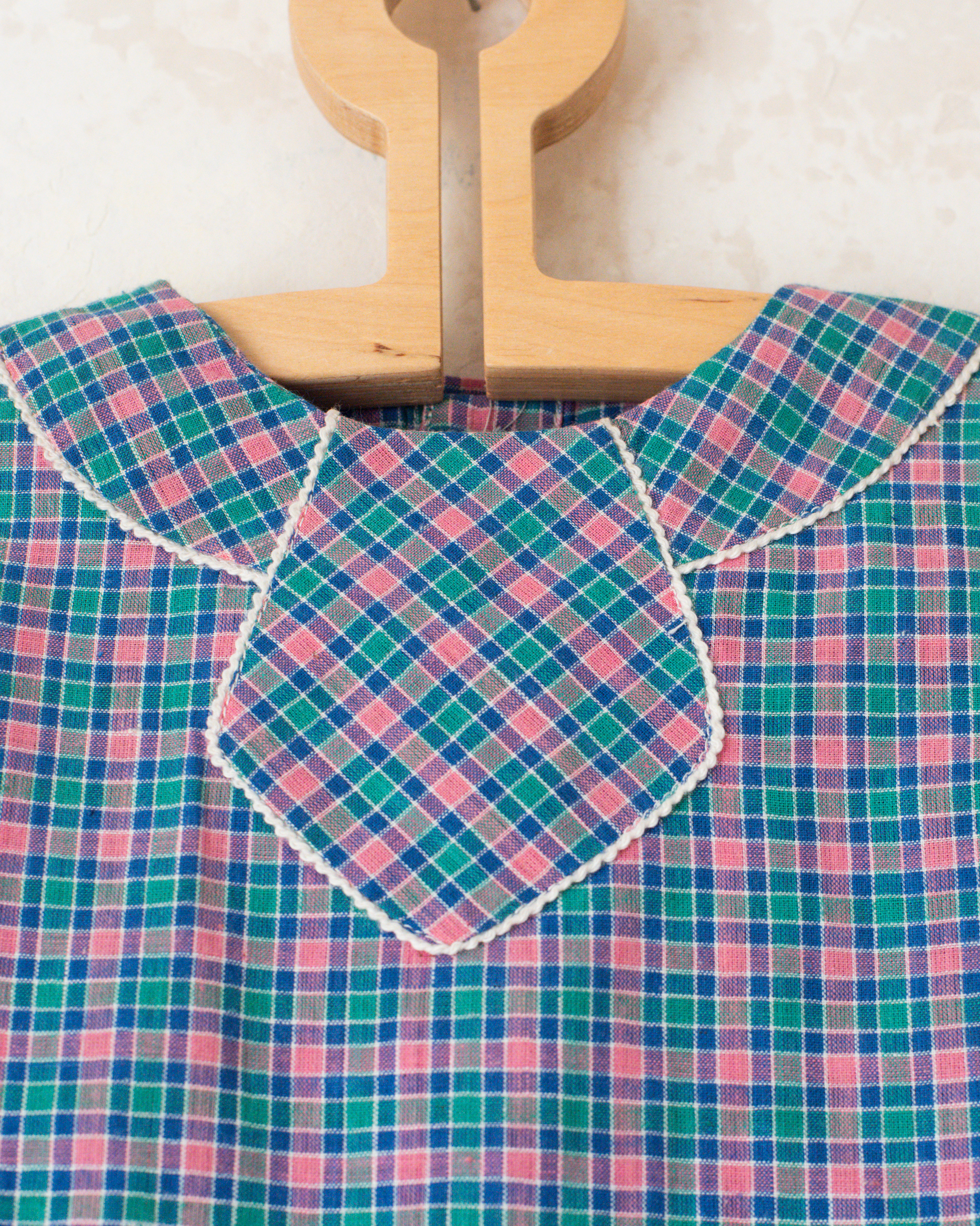 טוניקה משובצת צבעונית | דד סטוק צרפתי מהסבנטיז | 5-6 שנים