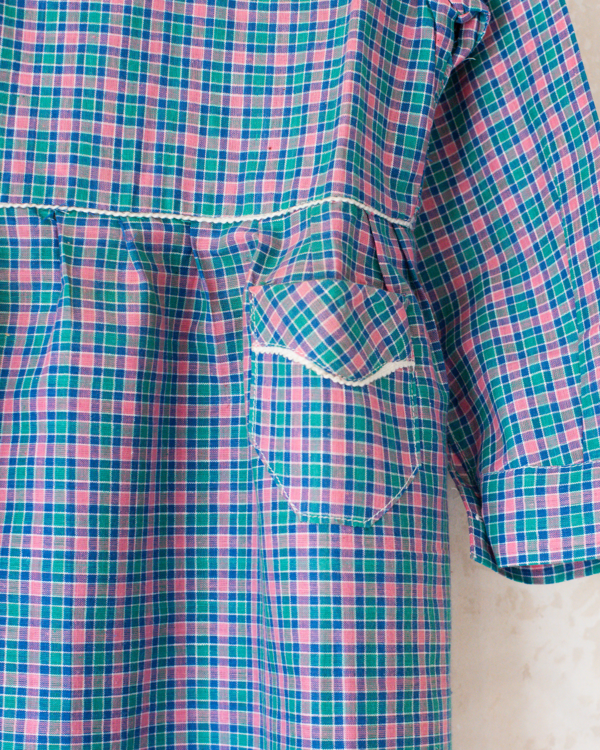 טוניקה משובצת צבעונית | דד סטוק צרפתי מהסבנטיז | 5-6 שנים