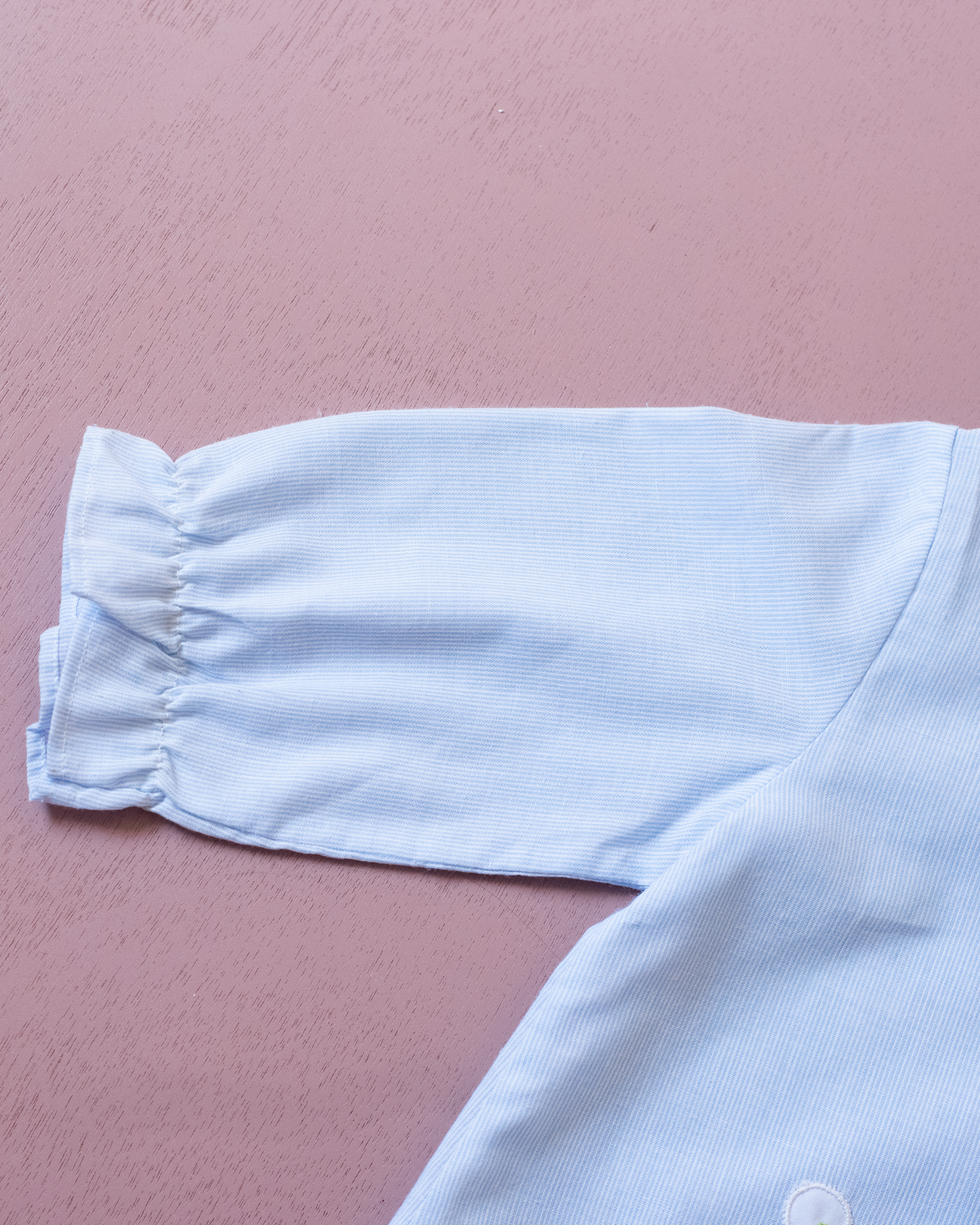 Long striped shirt with embroidered goose | 3-6 months